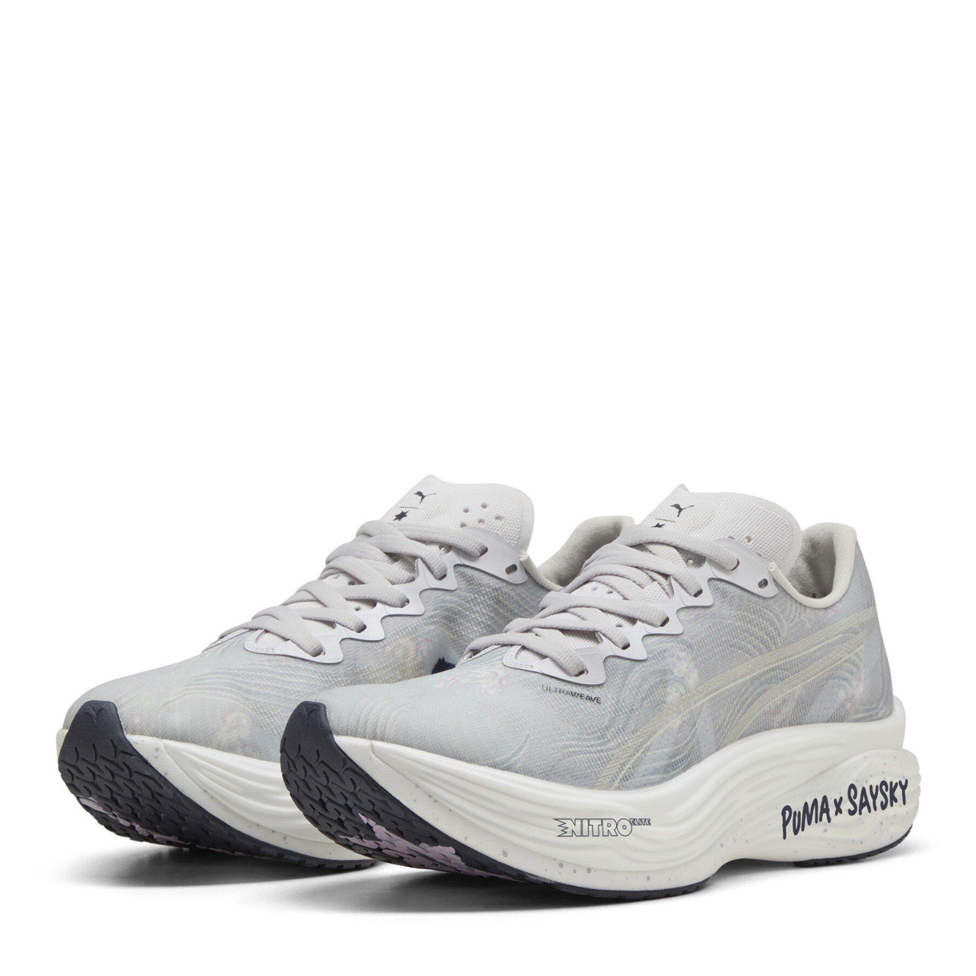 Koel Lichtgrijs - Puma - Puma Deviate Nitro Elite 3 Saysky Wns Road Running Shoes Womens - 1