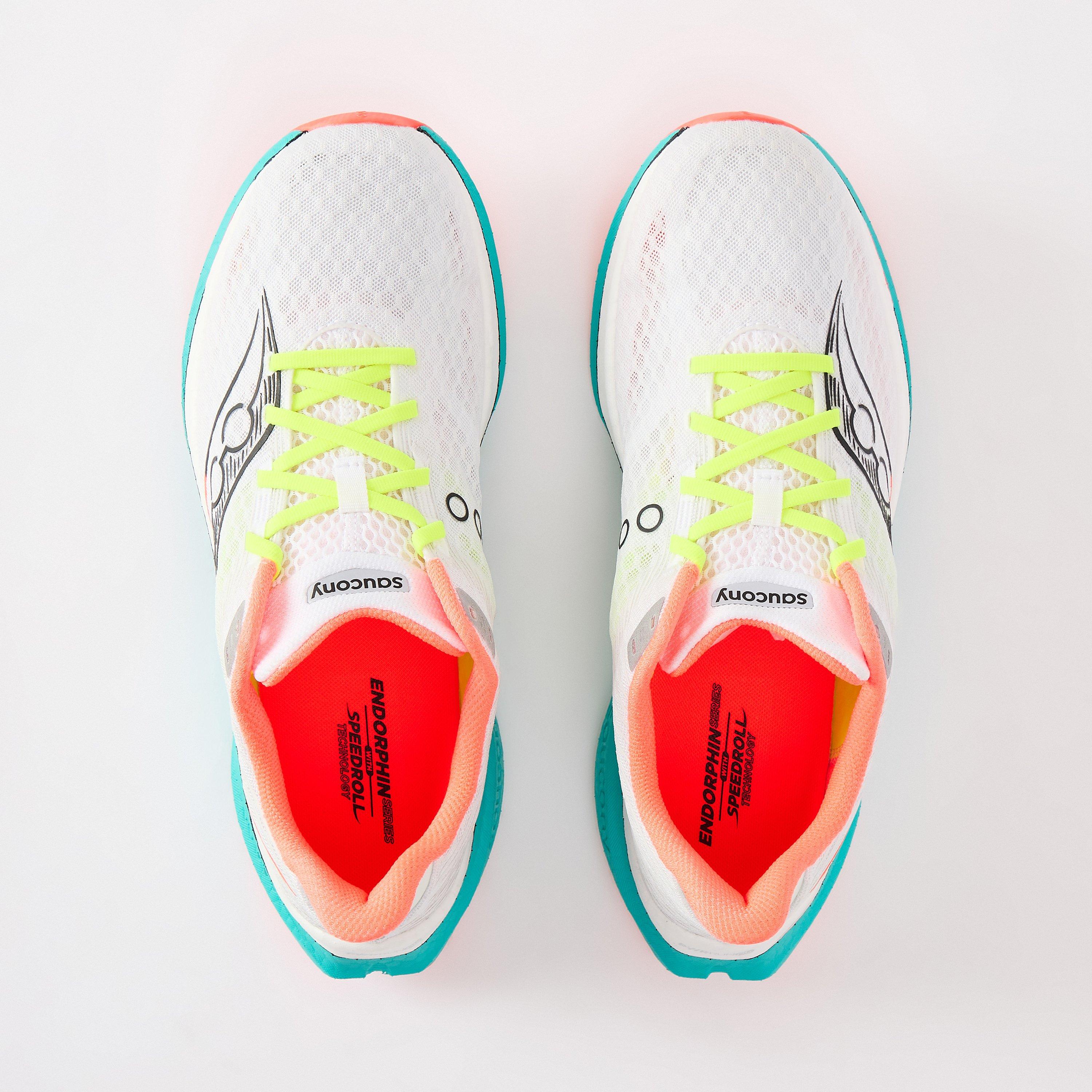 White/Mutant - Saucony - Men's End Speed Running Shoes - 5