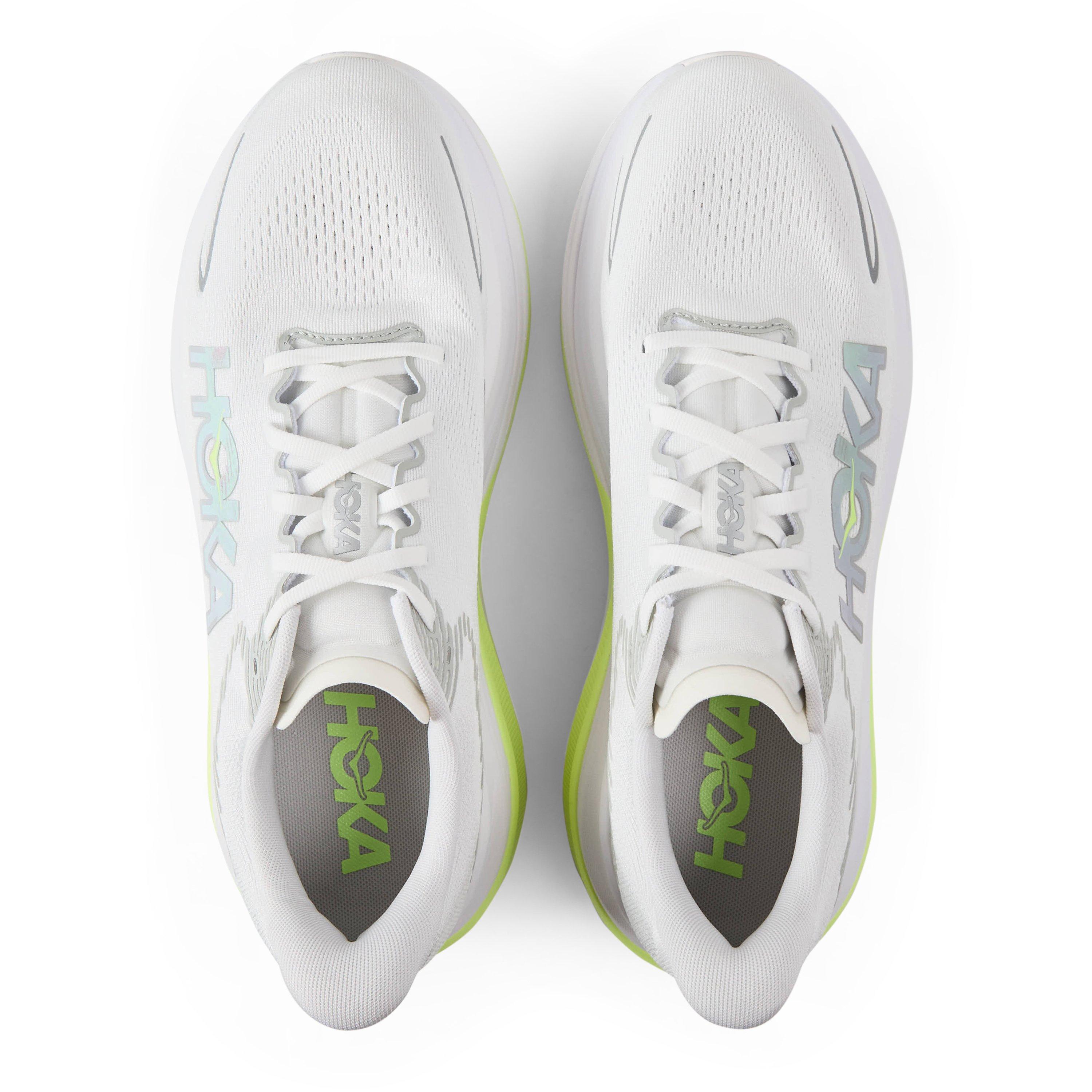 White/Neon - Hoka - Men's Everyday Neutral Road Running Shoes - 4