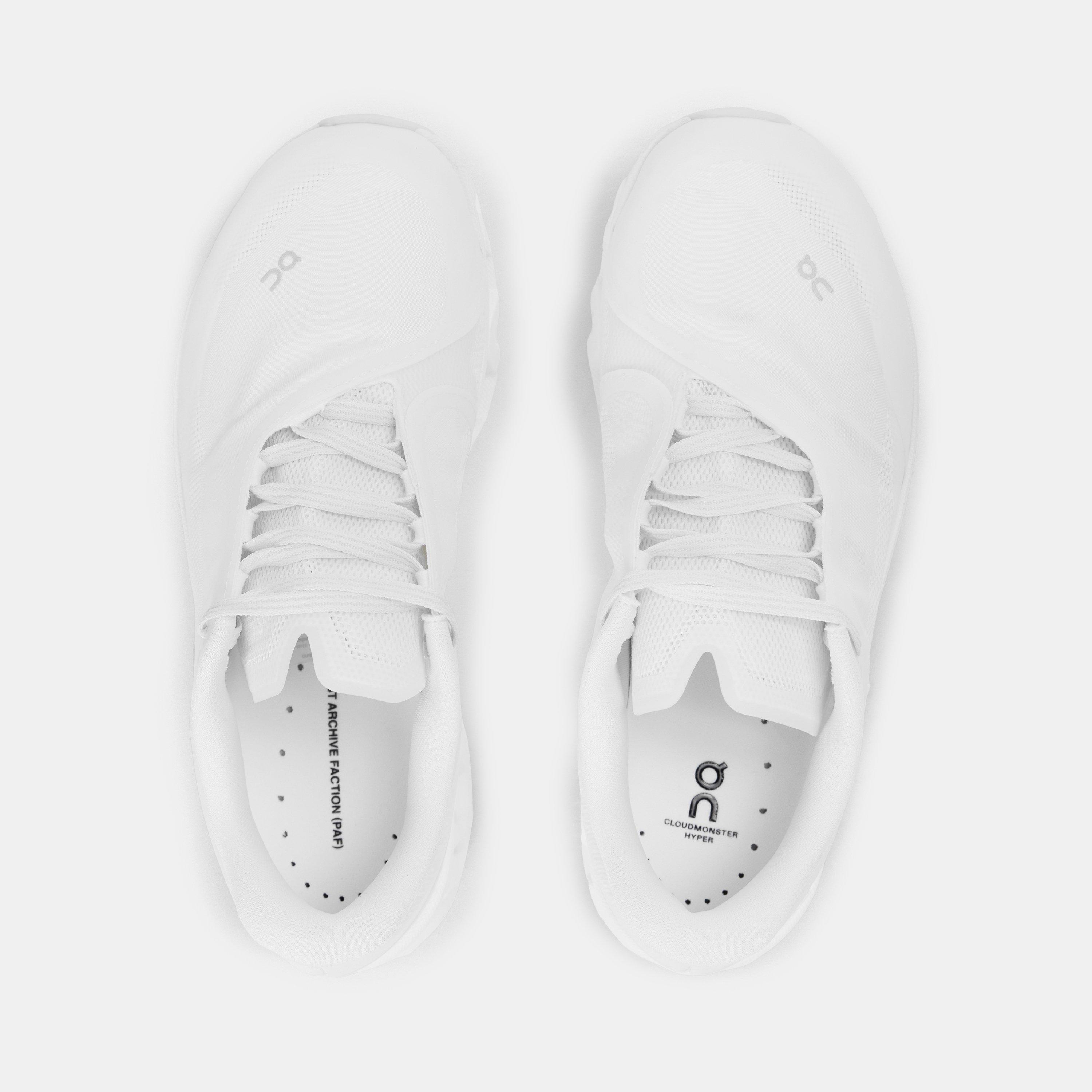 White/White - On Running x PAF - Women's Cloudmonstr Hyper Road Running Shoes - 5