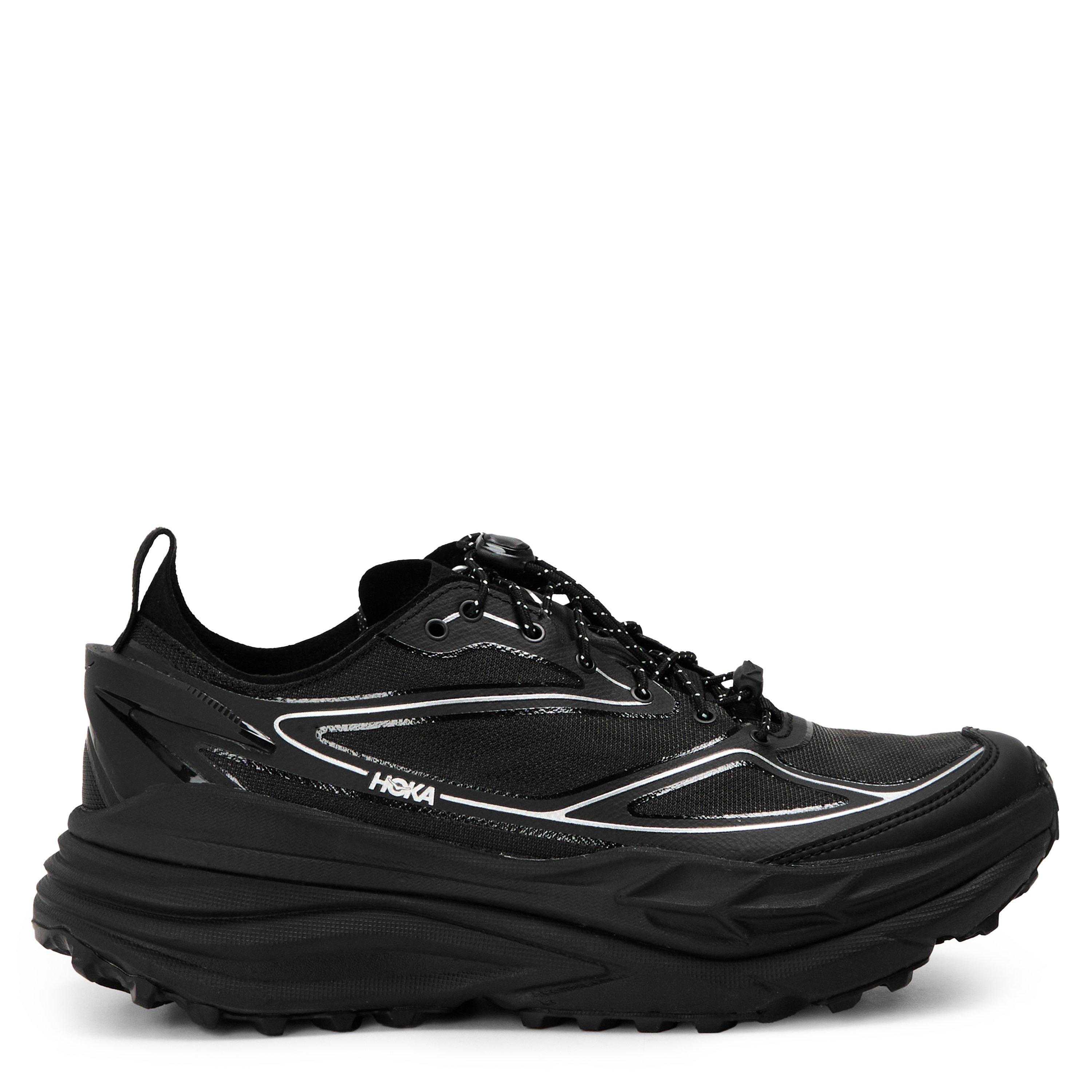 Black/Silver - Hoka - Men's Stinson One7 Stinson Off-Road Trail Running Shoes - 1