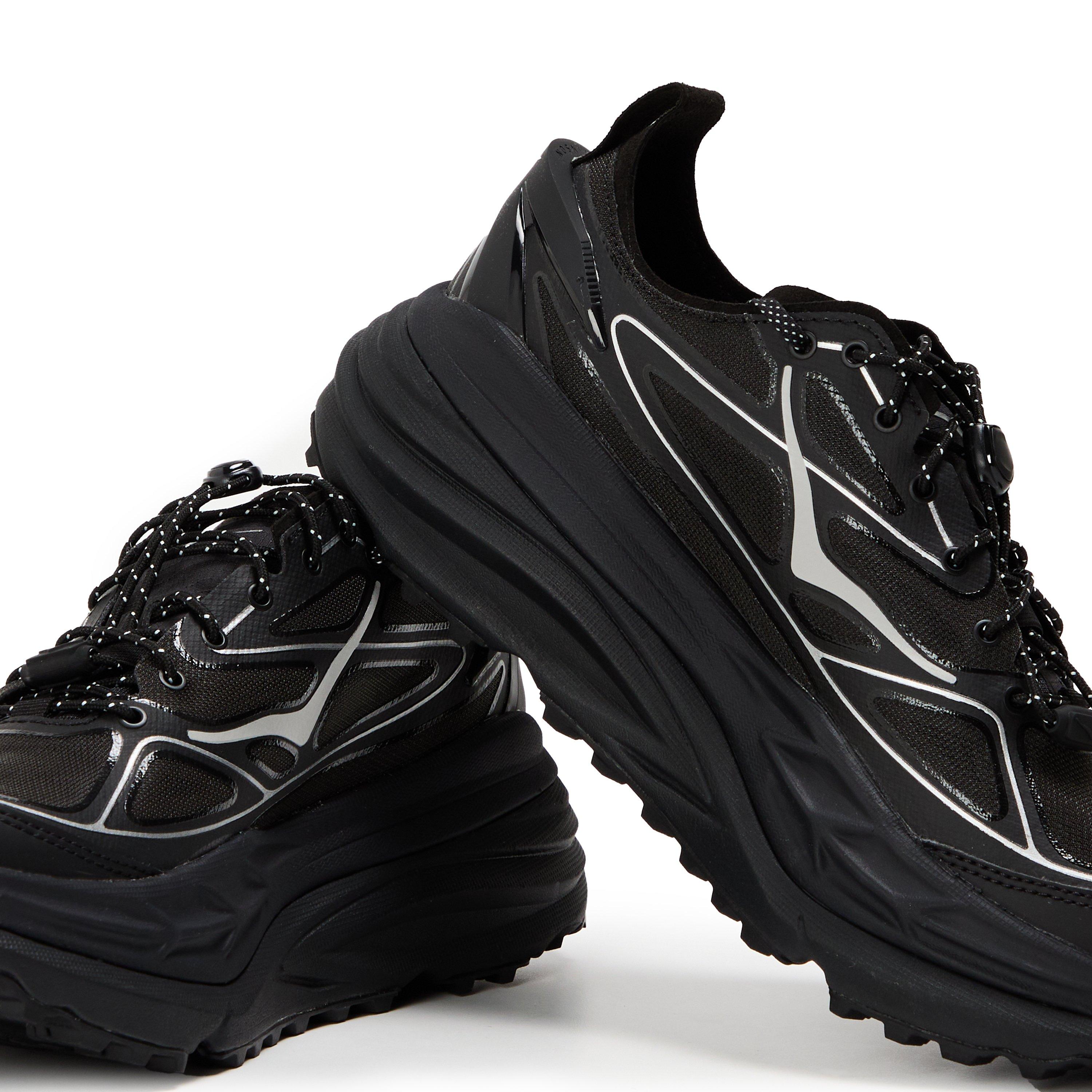 Black/Silver - Hoka - Men's Stinson One7 Stinson Off-Road Trail Running Shoes - 3