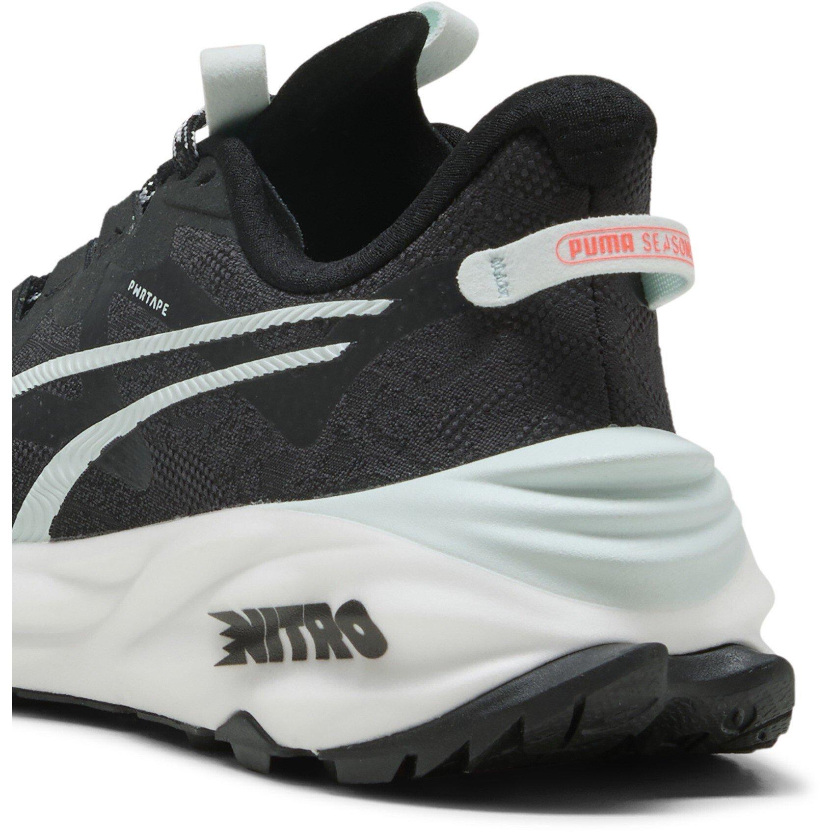 Black-Red - Puma - Puma Fast-Trac Nitro 3 Wns Trail Running Shoes Womens - 5
