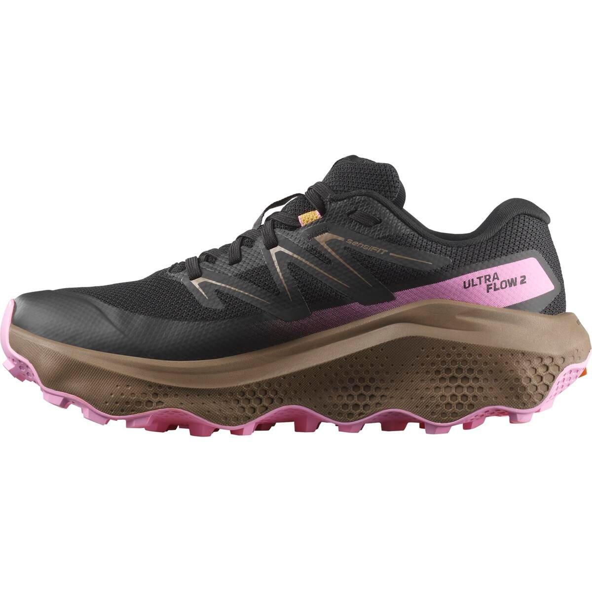 Black - Salomon - Shoes Ultra Flow 2 Gtx Trail Running Womens - 3
