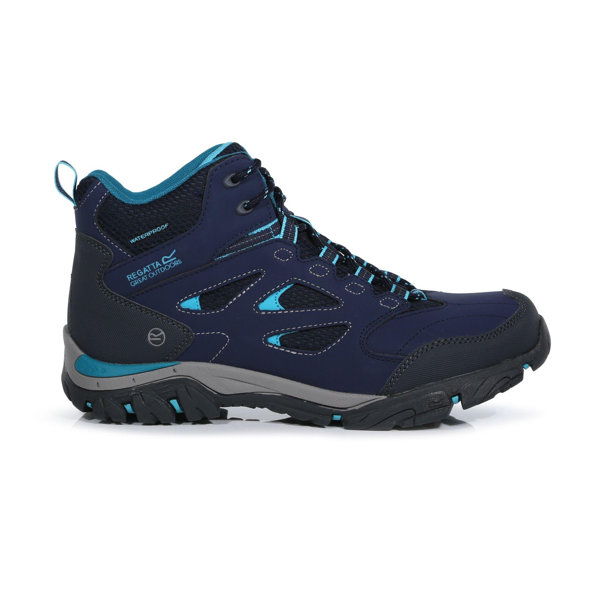 Navy/Azurebl - Regatta - Lady Holcombe IEP Mid Walking Boots - 1