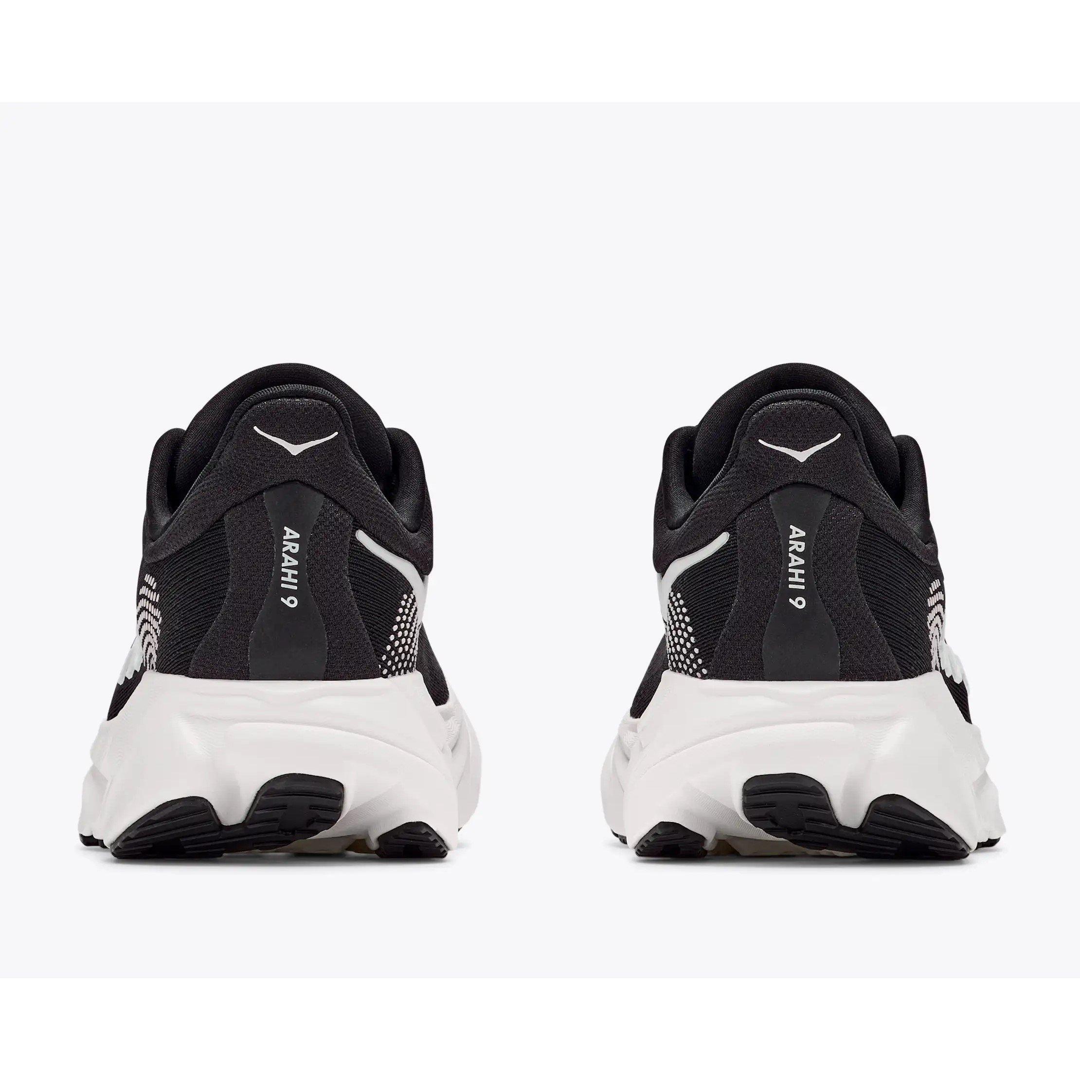 Black/White - Hoka - Men's Arahi 9 Everyday Road Running Shoes - 5