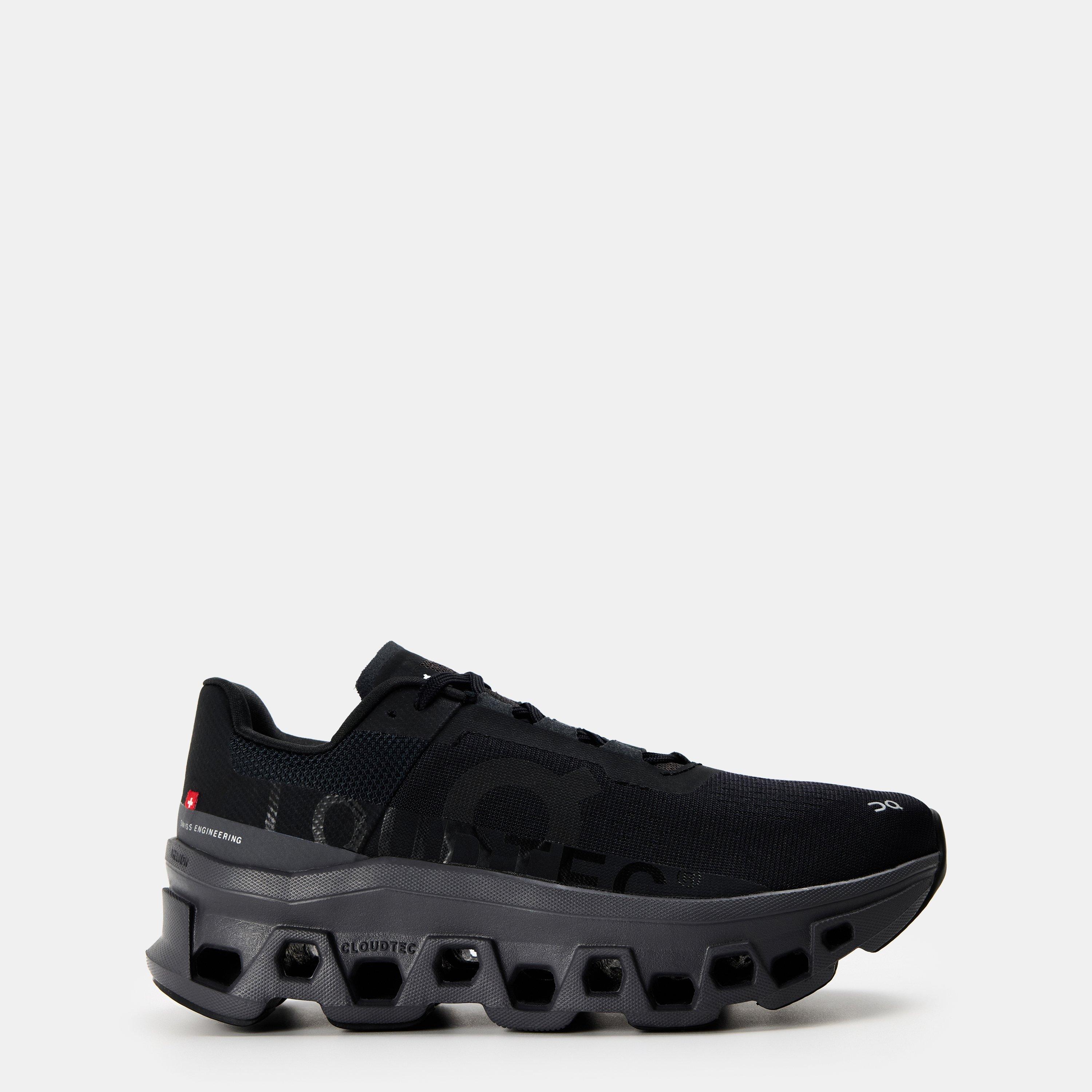 On Women's Cloudmonster Everyday Neutral Road Running Shoes - Black/Magnet - Size 7 (40.5)