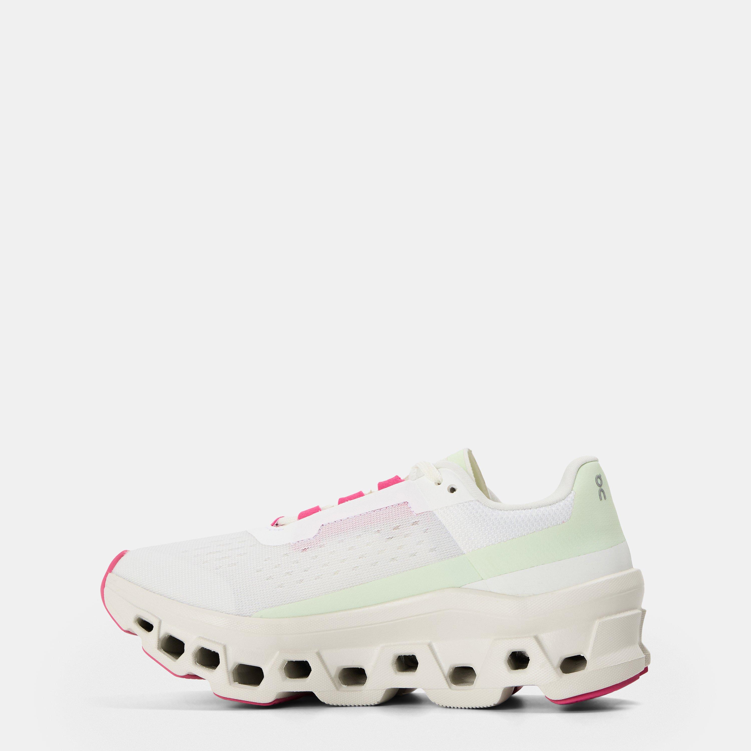 White/Lima - On - Women's Cloudmonster Everyday Neutral Road Running Shoes - 2