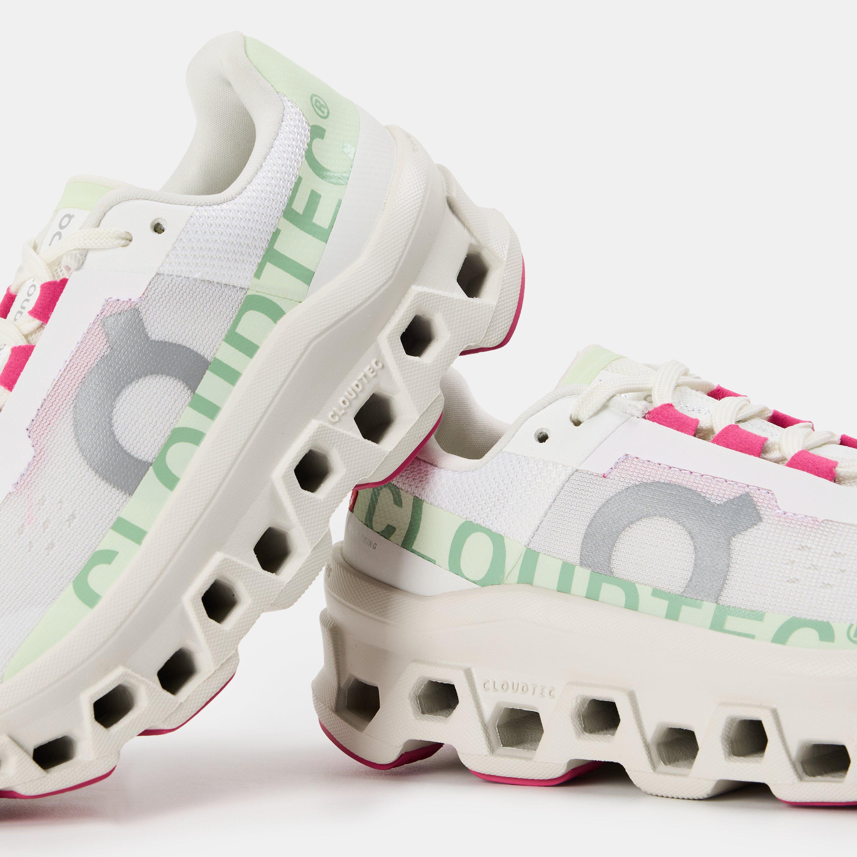 White/Lima - On - Women's Cloudmonster Everyday Neutral Road Running Shoes - 3