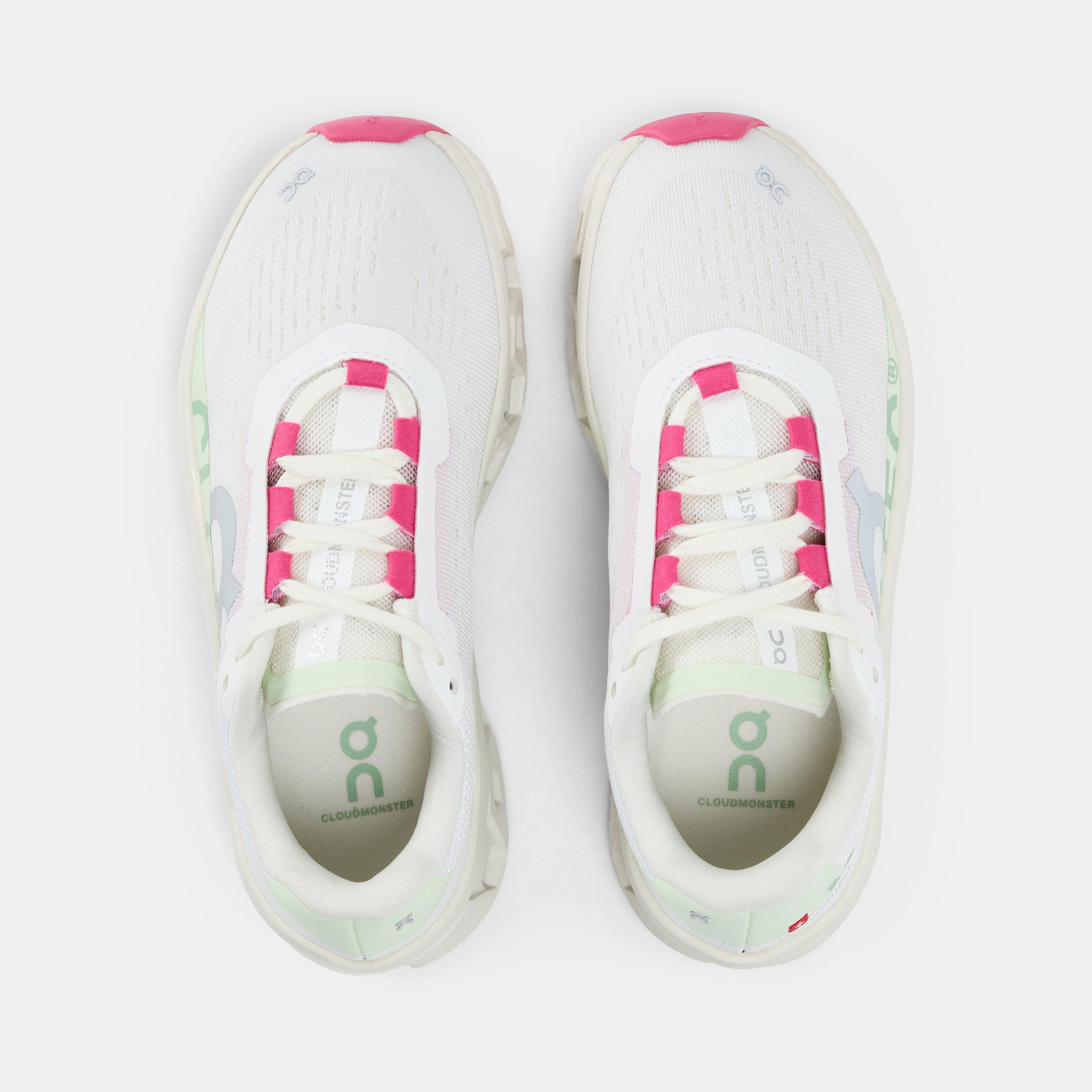 White/Lima - On - Women's Cloudmonster Everyday Neutral Road Running Shoes - 4