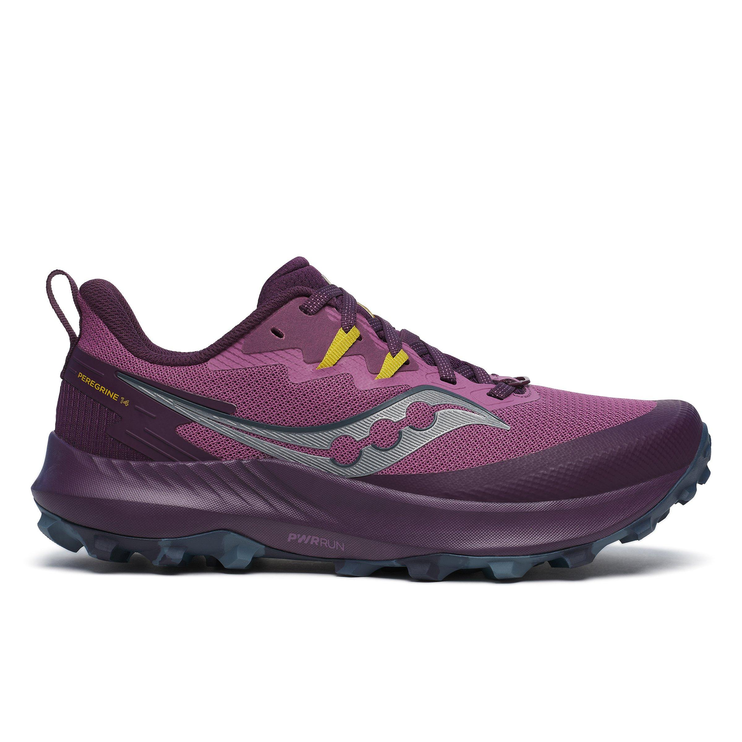 Saucony Women's Peregrine 14 Off-Road Trail Running Shoes - Plum/Eggplant - Size 4 (37)