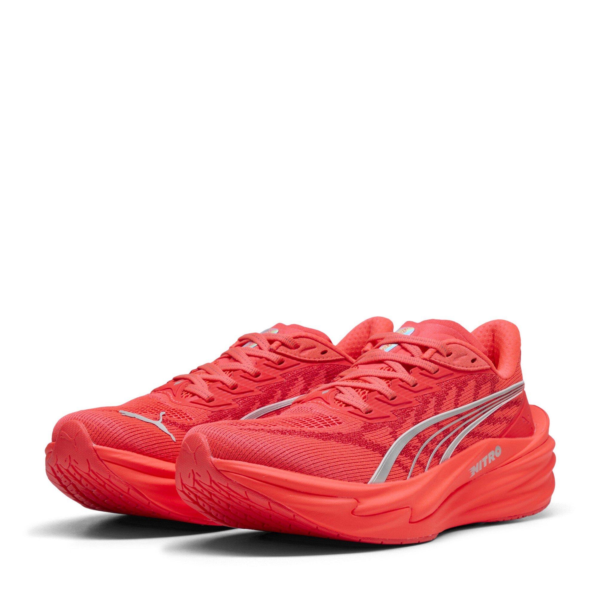 Red/Puma Silver - Puma - Deviate Nitro 4 Womens Running Shoes - 1