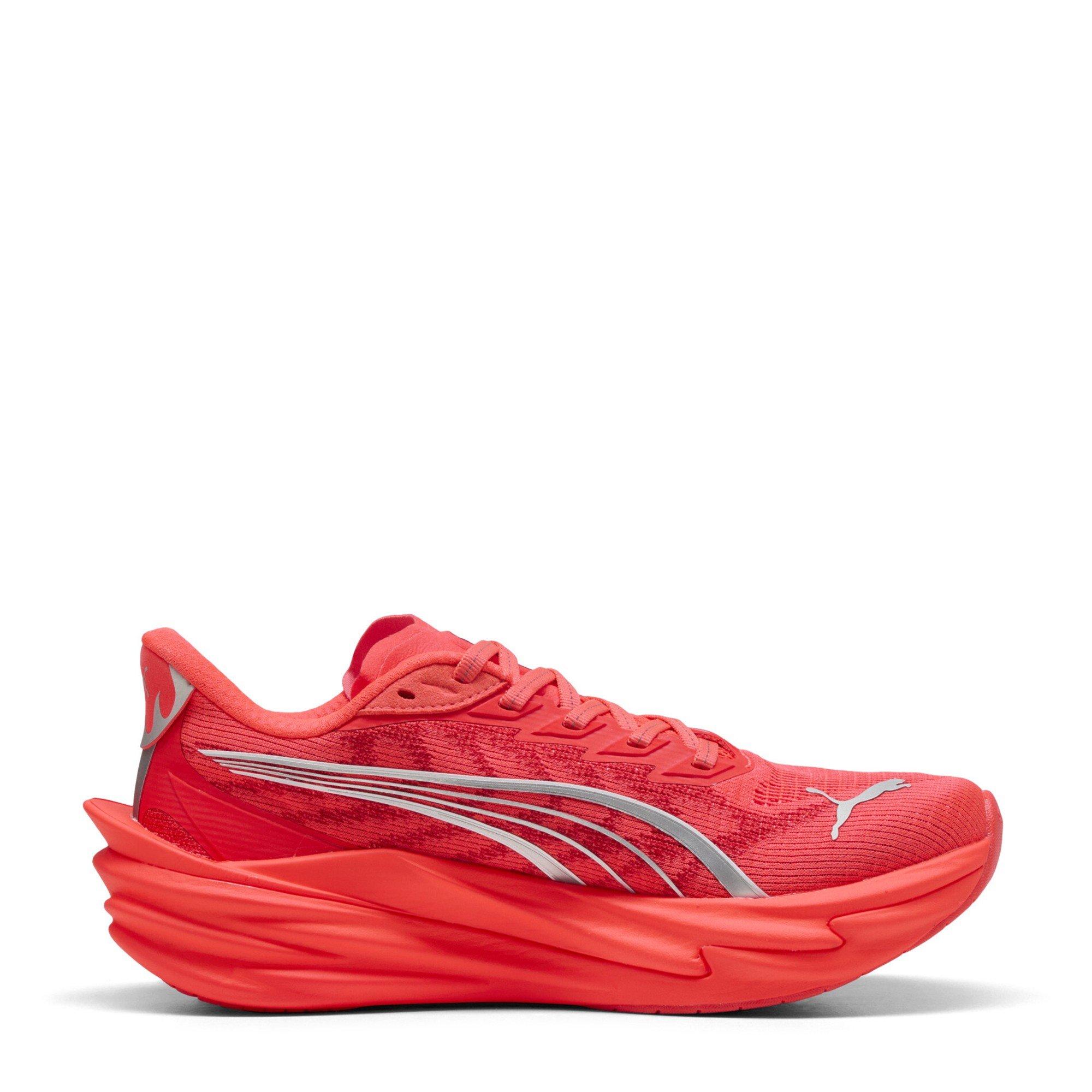 Red/Puma Silver - Puma - Deviate Nitro 4 Womens Running Shoes - 5