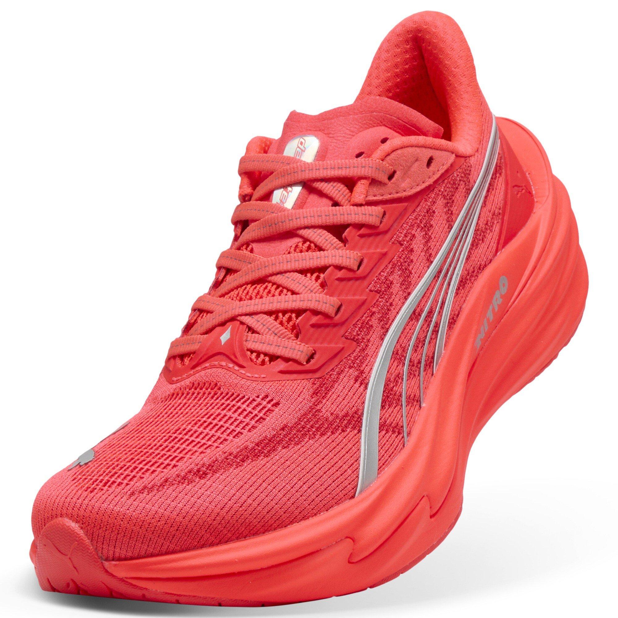Red/Puma Silver - Puma - Deviate Nitro 4 Womens Running Shoes - 8