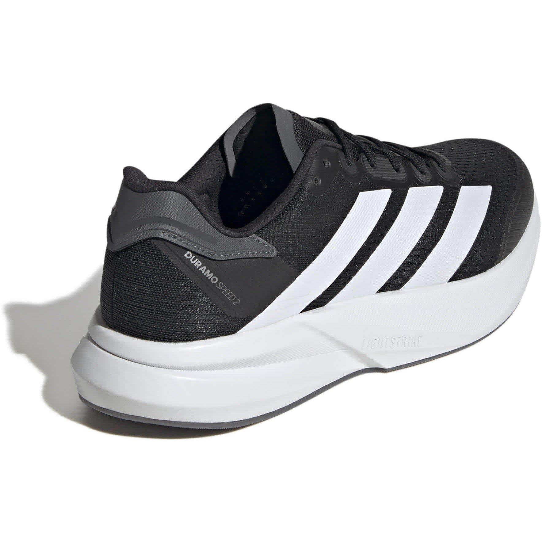 Blk/White/Grey - adidas - Duramo Speed 2 Mens Running Shoes - 4
