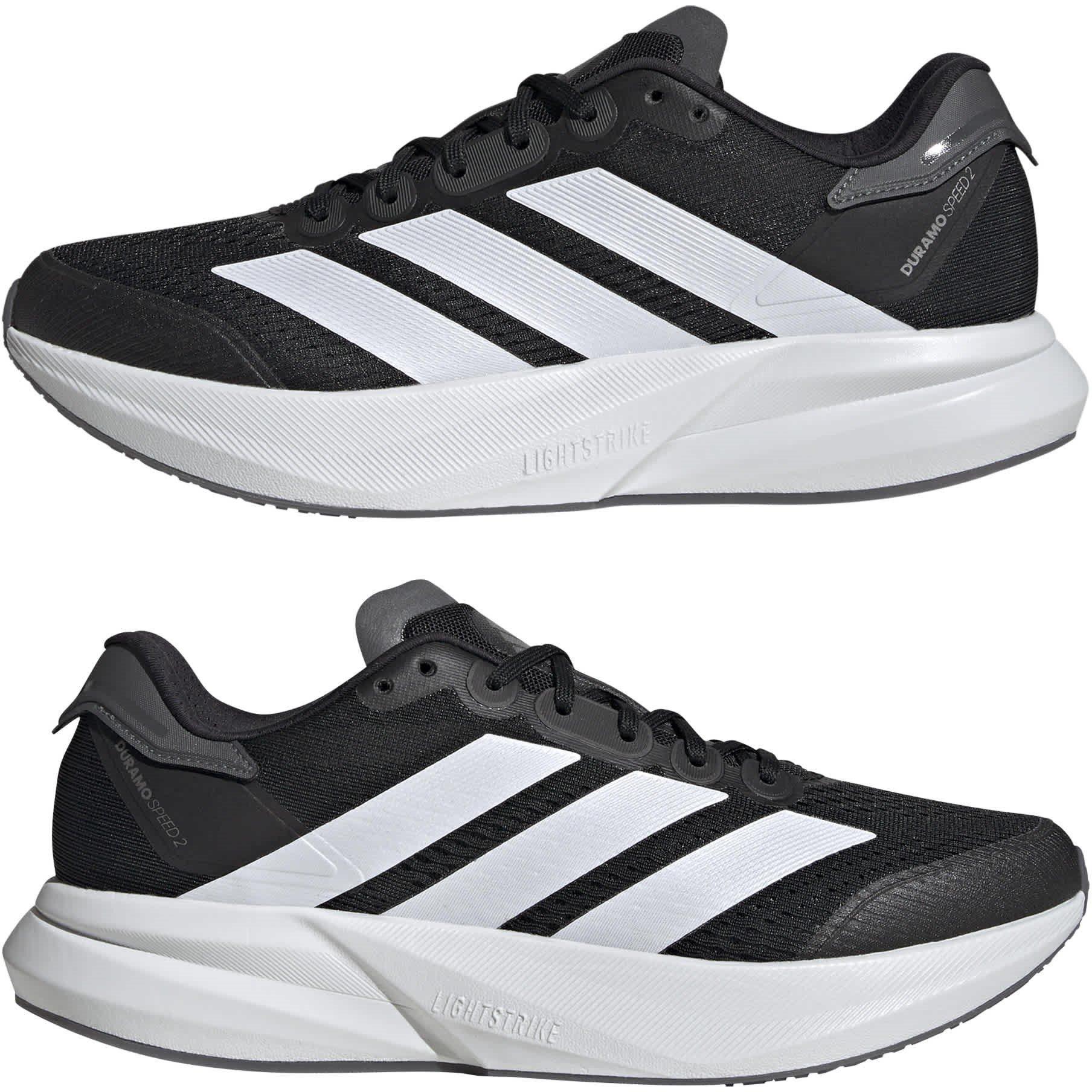 Blk/White/Grey - adidas - Duramo Speed 2 Mens Running Shoes - 9