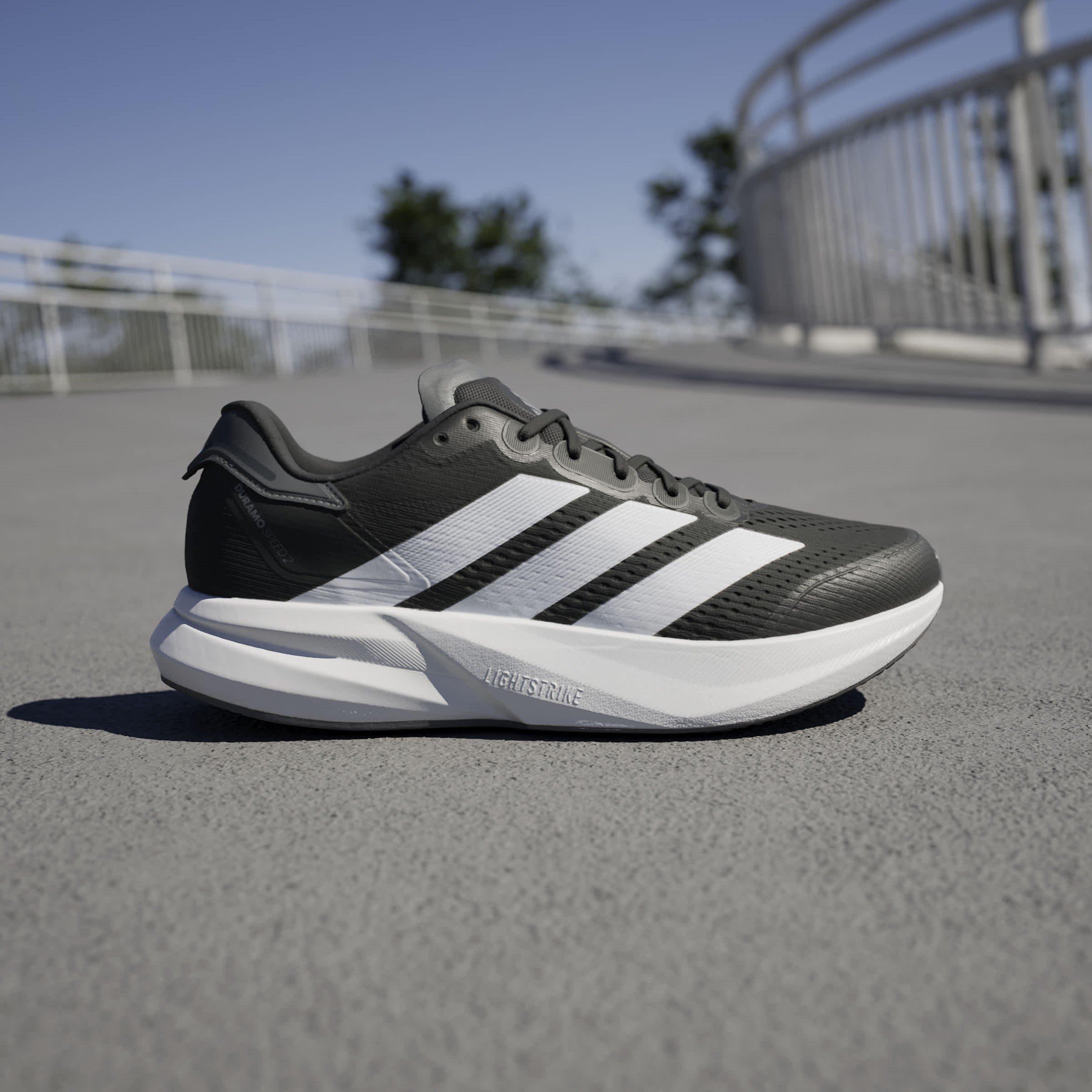 Blk/White/Grey - adidas - Duramo Speed 2 Mens Running Shoes - 10