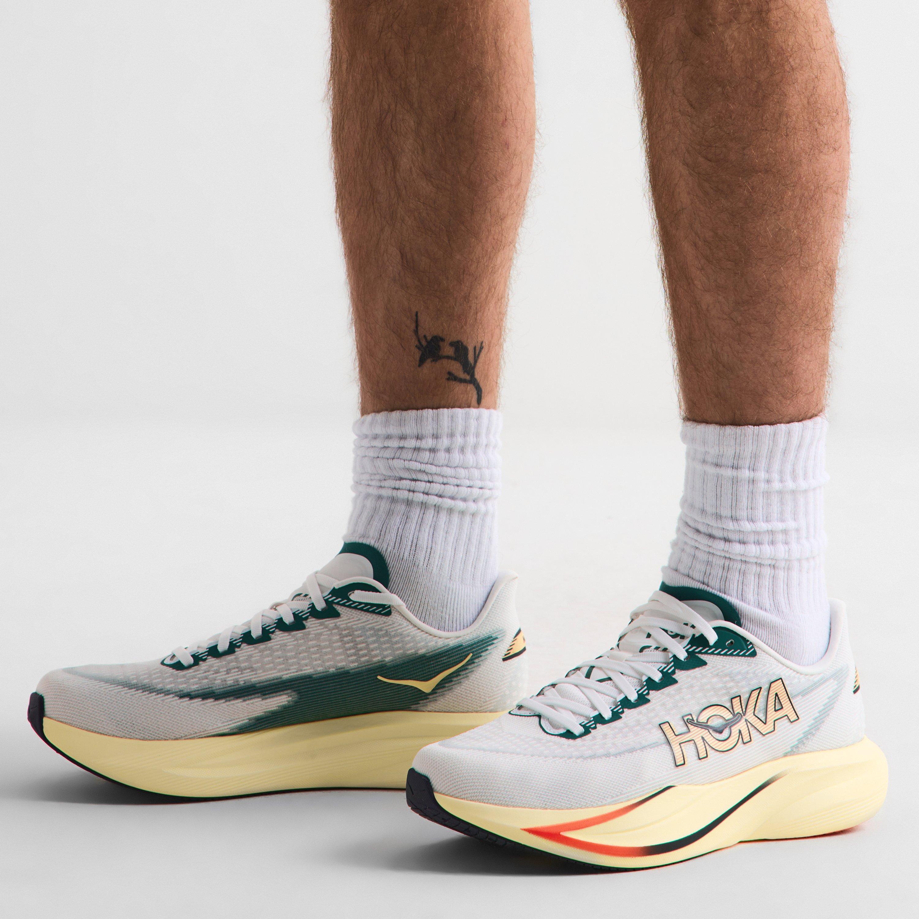 Frost/Neon - Hoka - Men's Everyday Neutral Road Running Shoes - 3