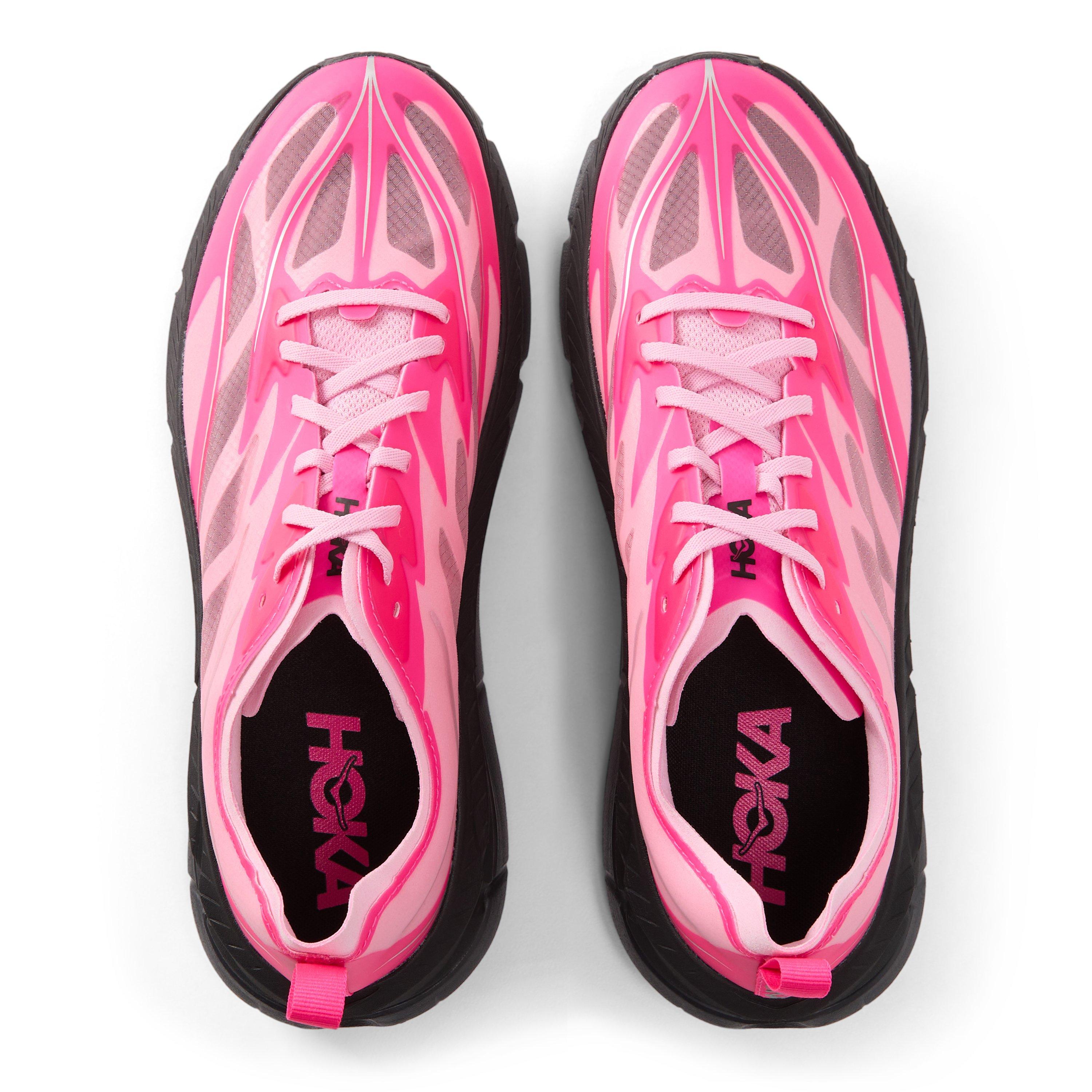 Neon/Black - Hoka - Women's Mafate Cushioned Breathable Running Shoes - 5