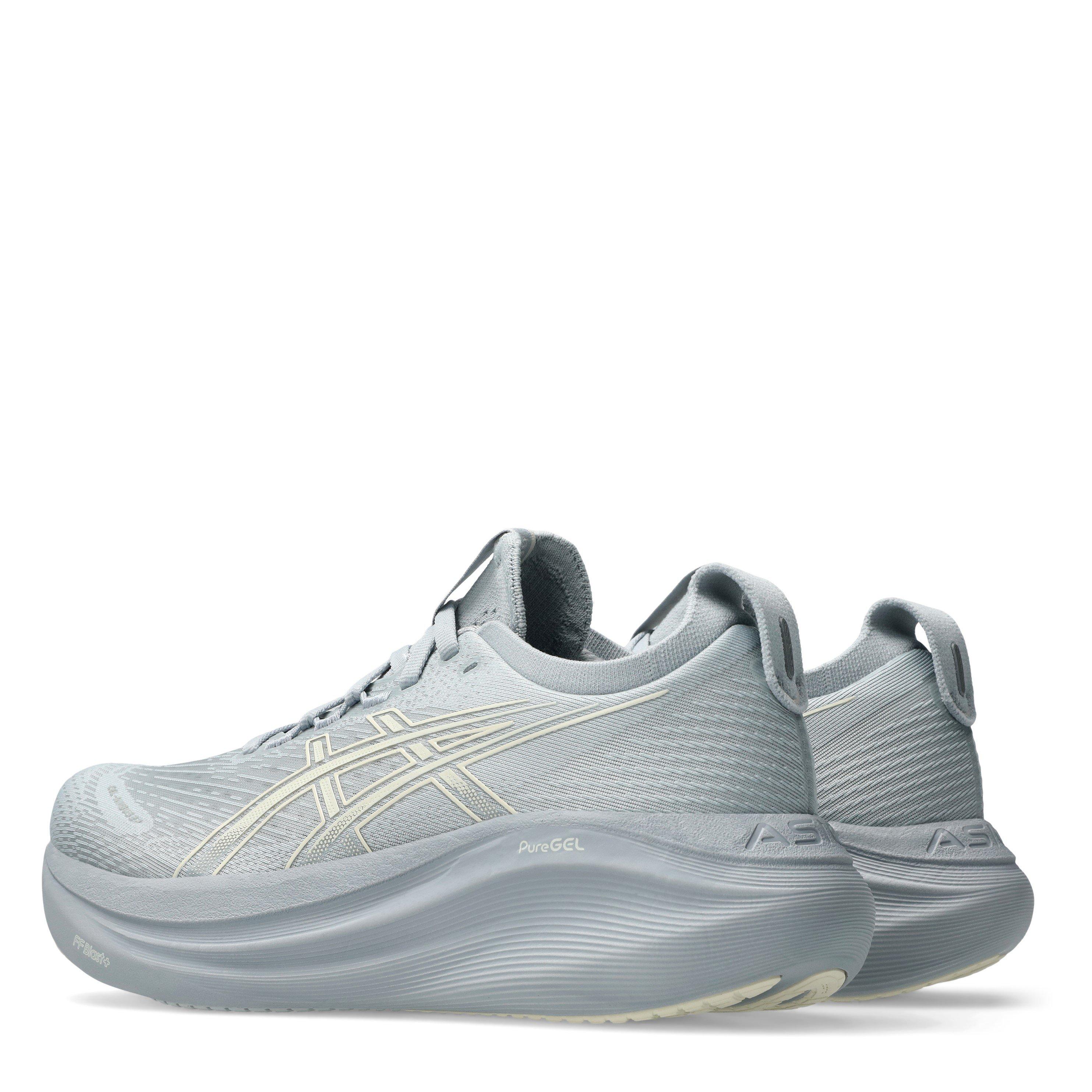 PIED GREY/CREAM - Asics - GEL-Nimbus 27 Womens  Running Shoes - 5