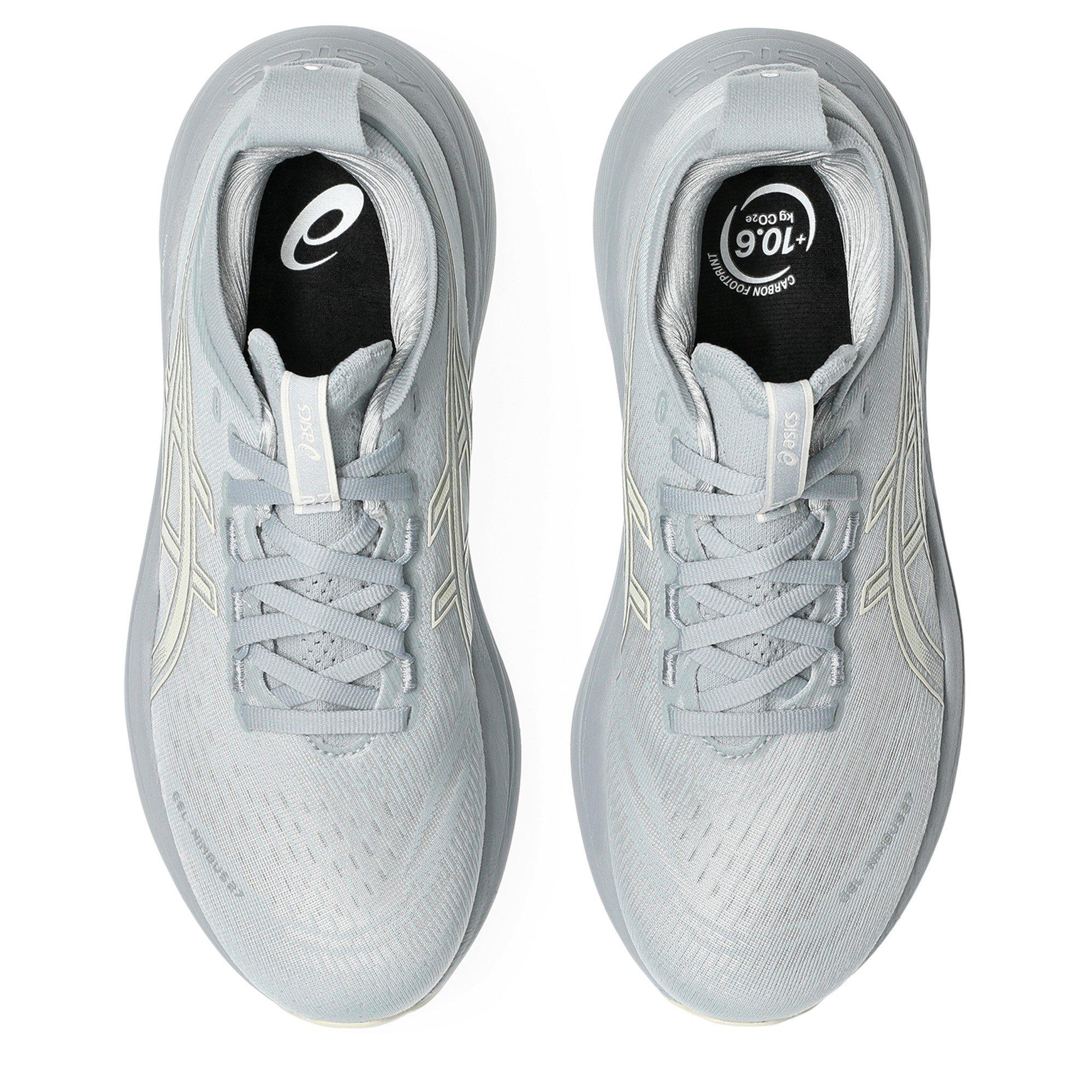 PIED GREY/CREAM - Asics - GEL-Nimbus 27 Womens  Running Shoes - 6