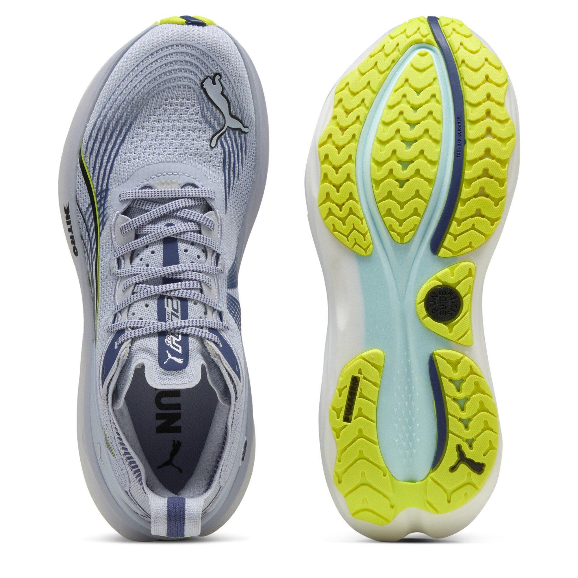 Grey-Blue-Yel - Puma - Men's Foreverrun Nitro 2 Everyday Stable Road Running Shoes - 3