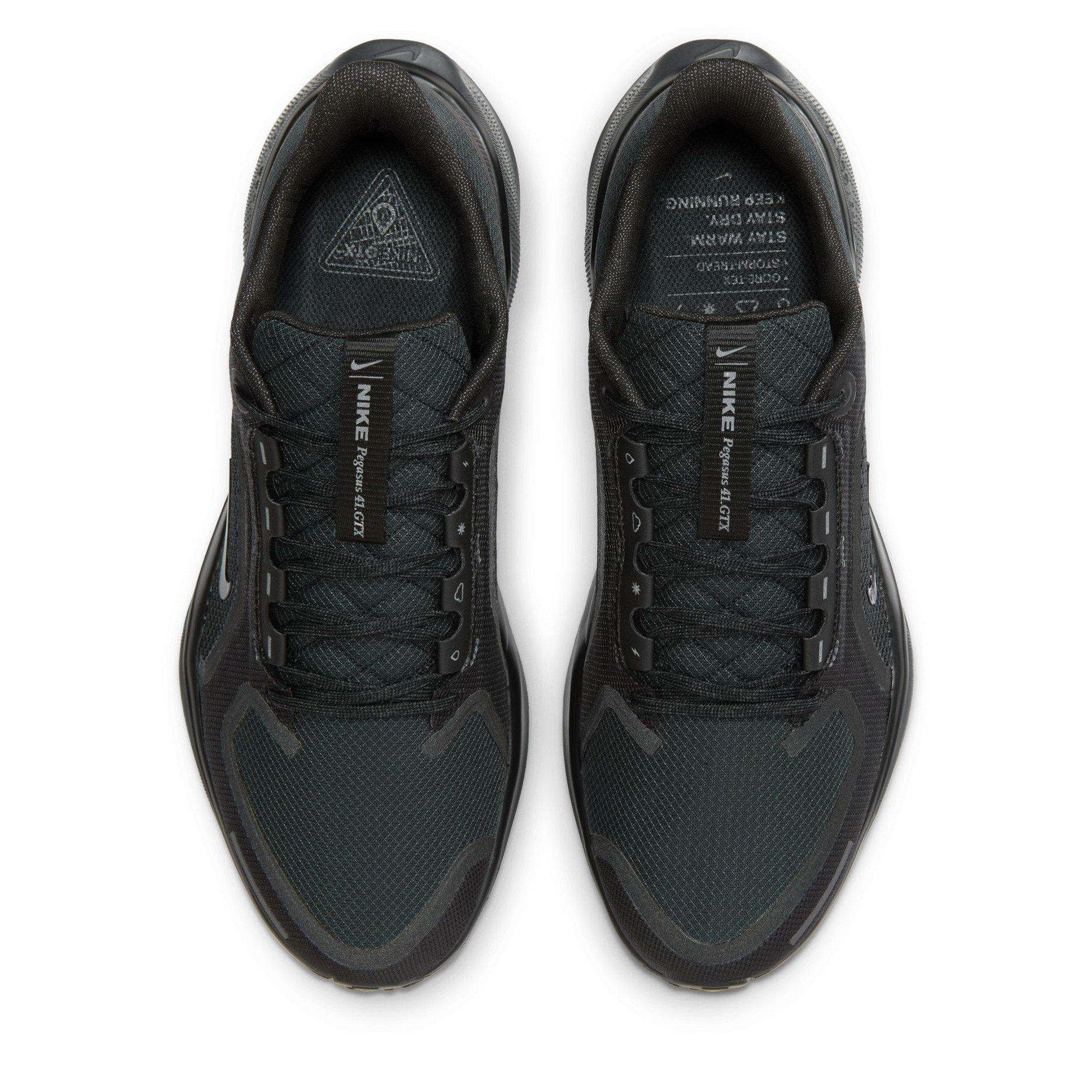 Black/Black - Nike - Pegasus 41 Gore-Tex Men's Waterproof Road Running Shoes Mens - 8