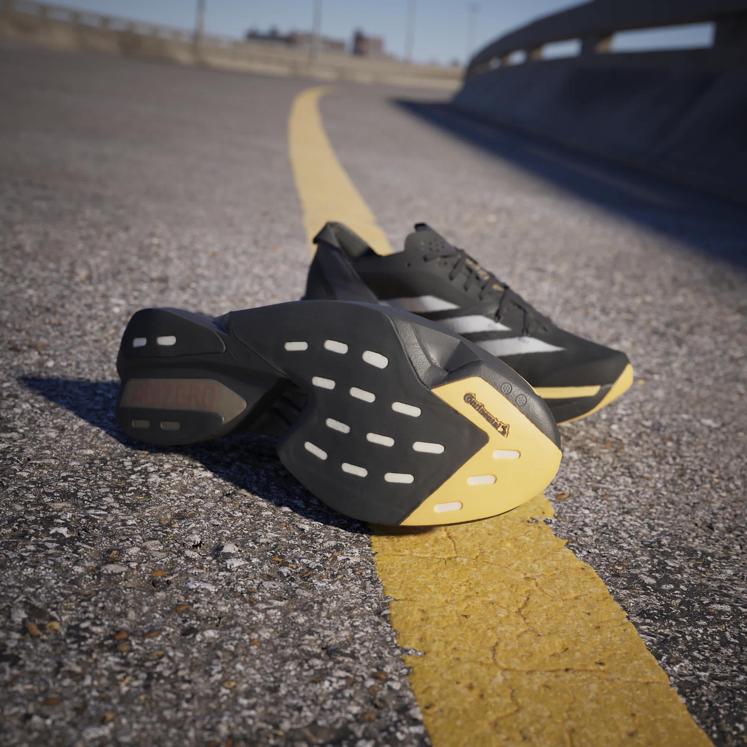 Black/Met/Spark - adidas - Adizero Adios Pro 3 M Road Running Shoes Unisex Kids - 11