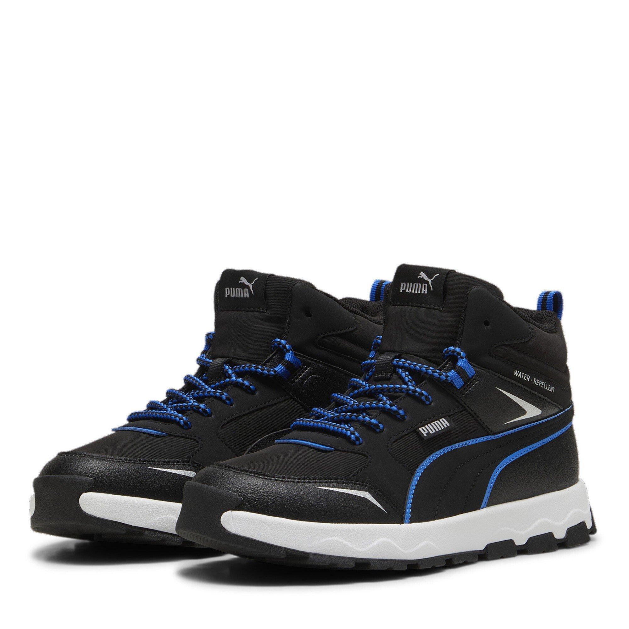 Blk-Hyprlnk Blu - Puma - Puma Evolve Trail Jr Running Shoes Unisex Kids - 1