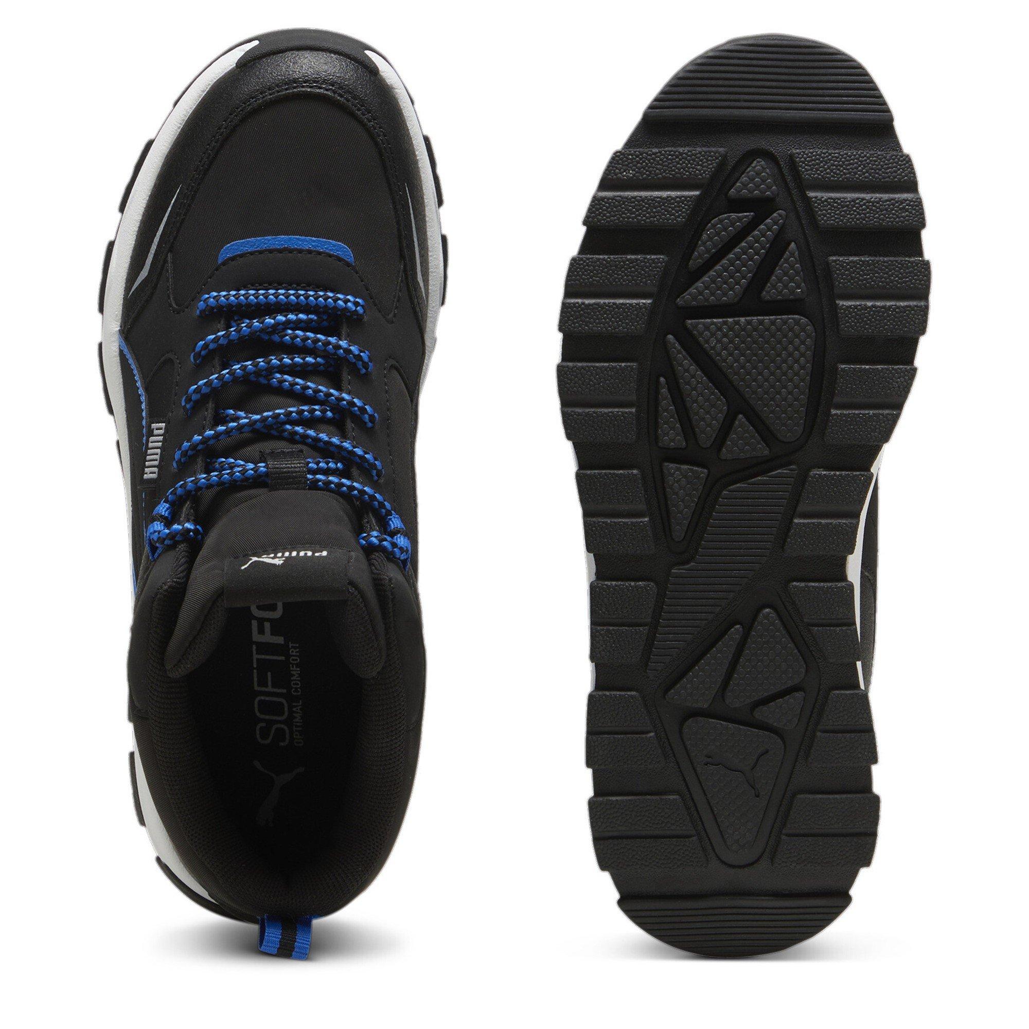 Blk-Hyprlnk Blu - Puma - Puma Evolve Trail Jr Running Shoes Unisex Kids - 3