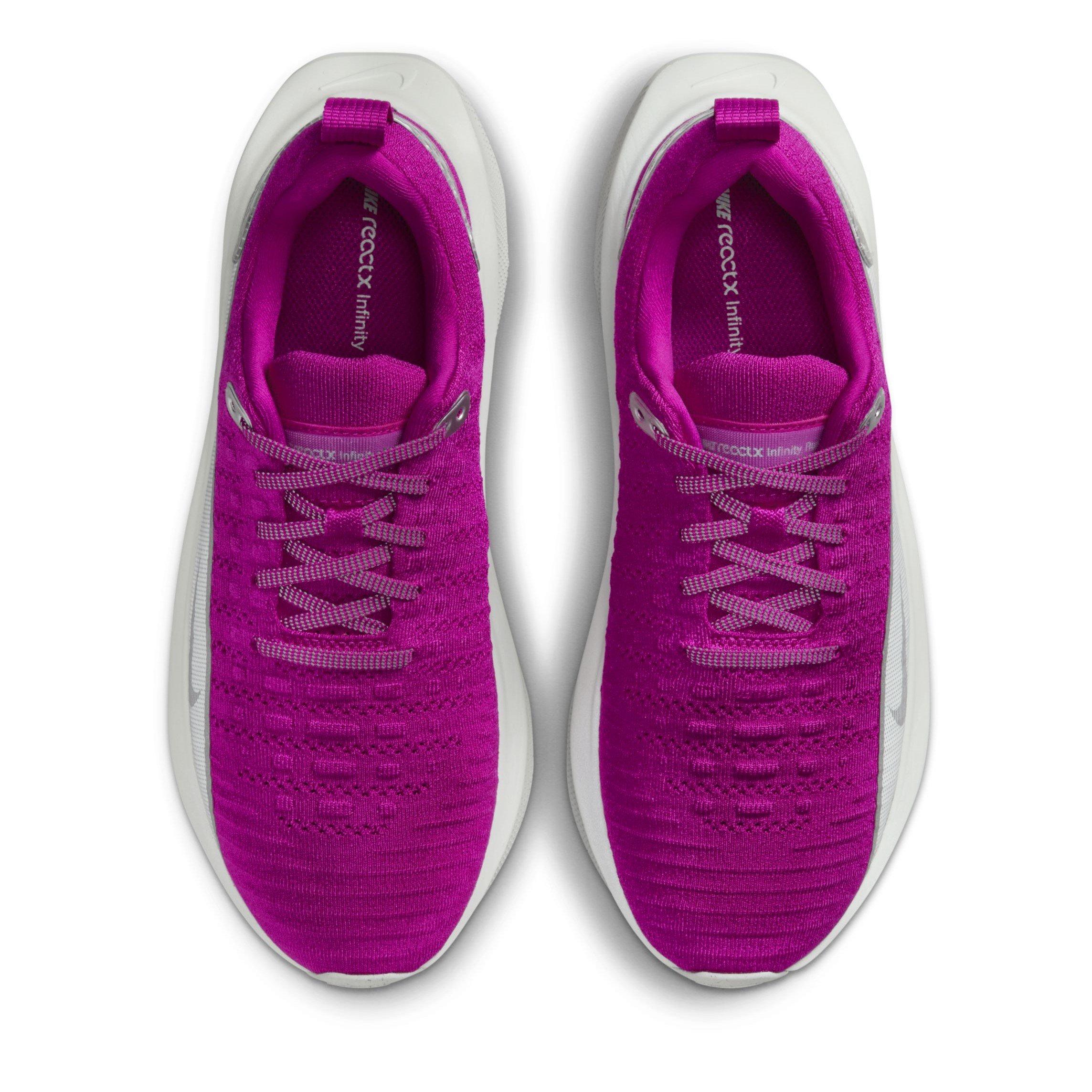 Fuchsia/Zilver - Nike - W Reactx Infinity Run 4 Prm Road Running Shoes Womens - 5