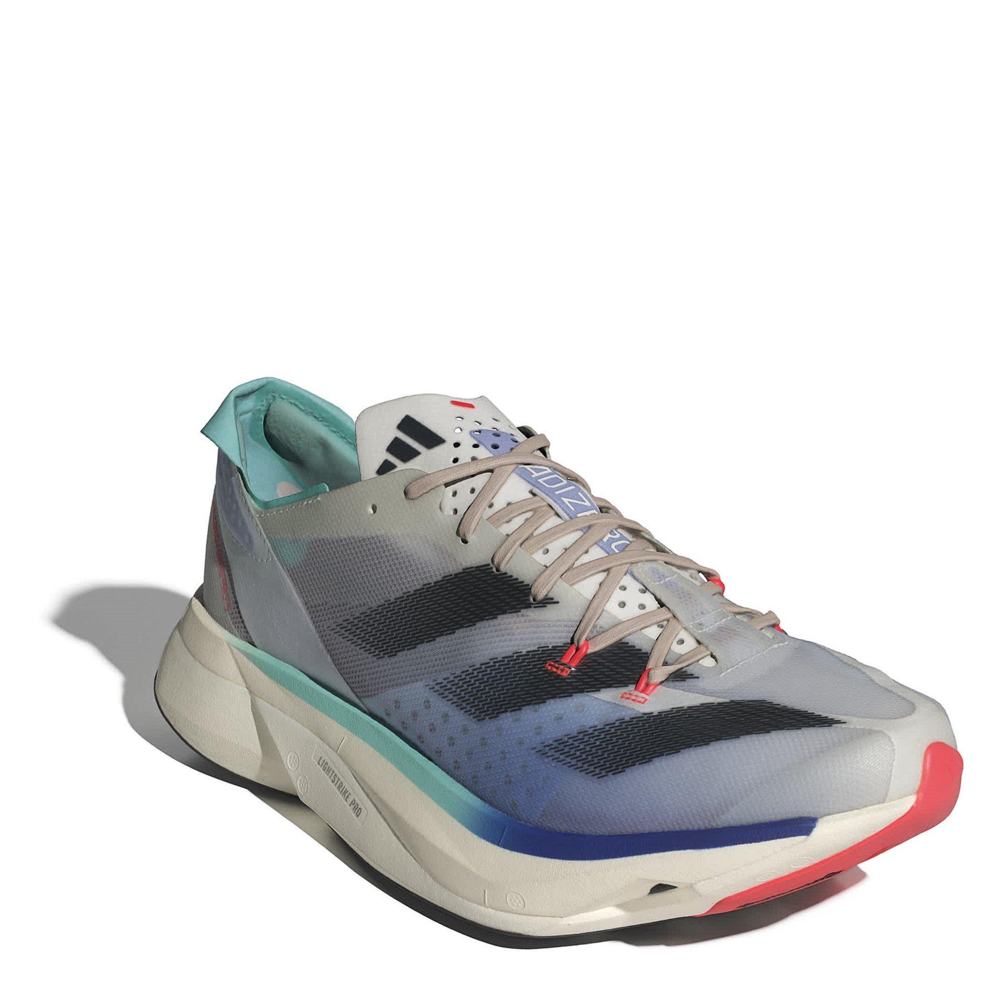 White/Ink/Aqua - adidas - Women's Adizero Adios Pro Everyday Neutral Road Running Shoe - 3
