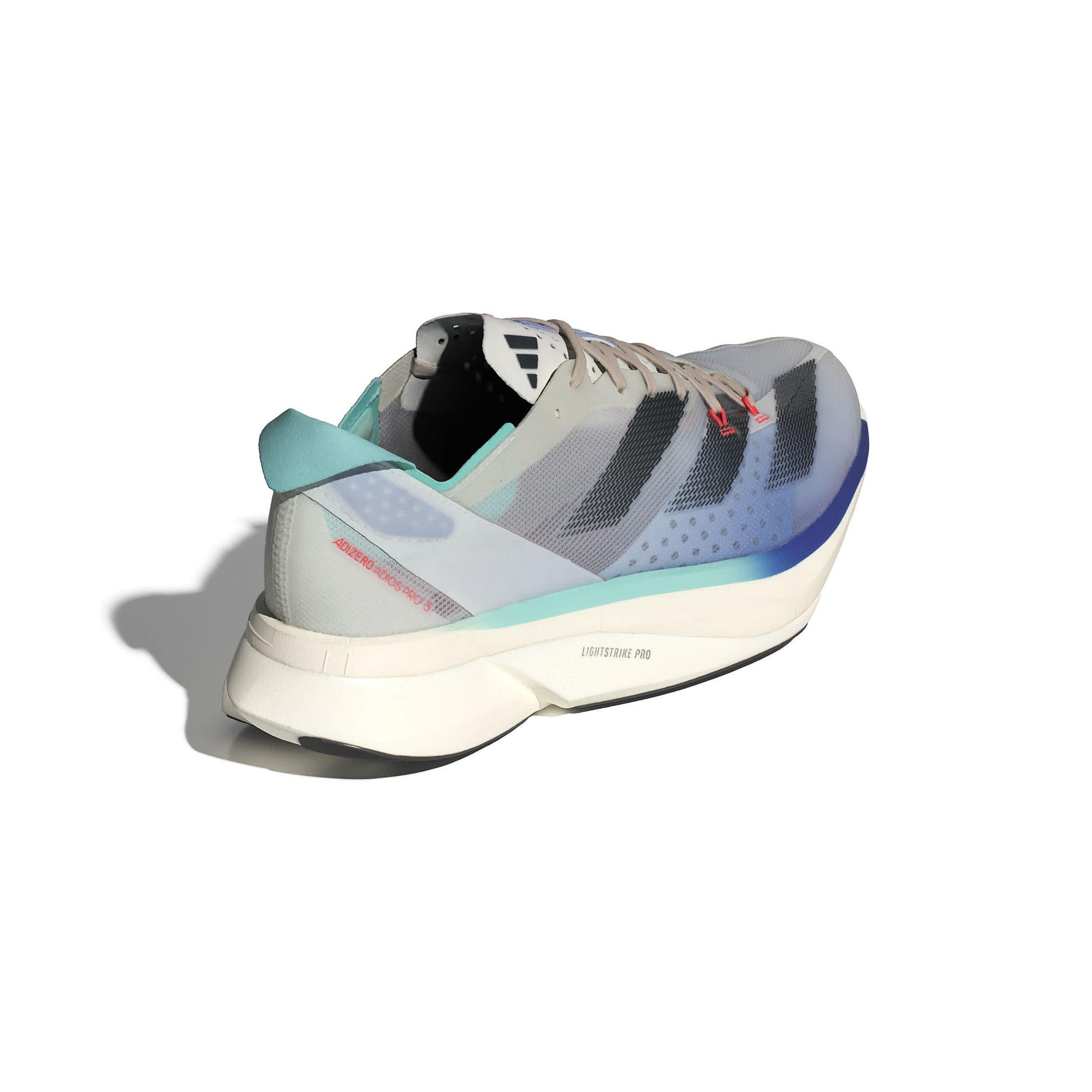 White/Ink/Aqua - adidas - Women's Adizero Adios Pro Everyday Neutral Road Running Shoe - 5