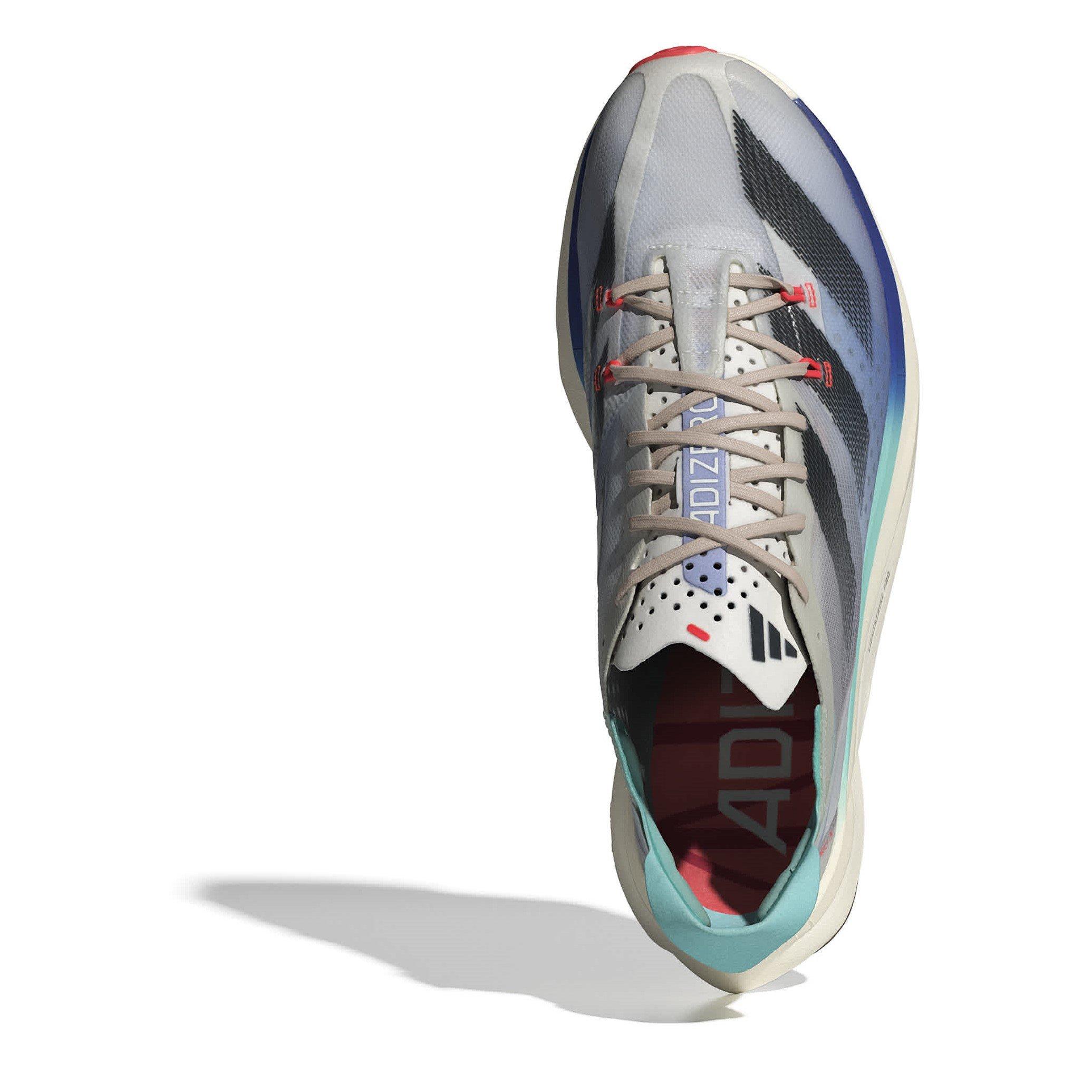 White/Ink/Aqua - adidas - Women's Adizero Adios Pro Everyday Neutral Road Running Shoe - 6