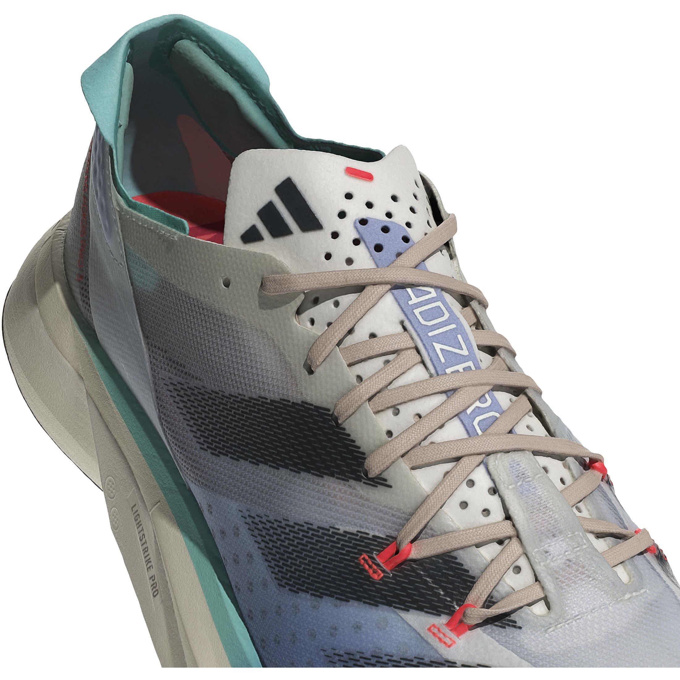 White/Ink/Aqua - adidas - Women's Adizero Adios Pro Everyday Neutral Road Running Shoe - 8