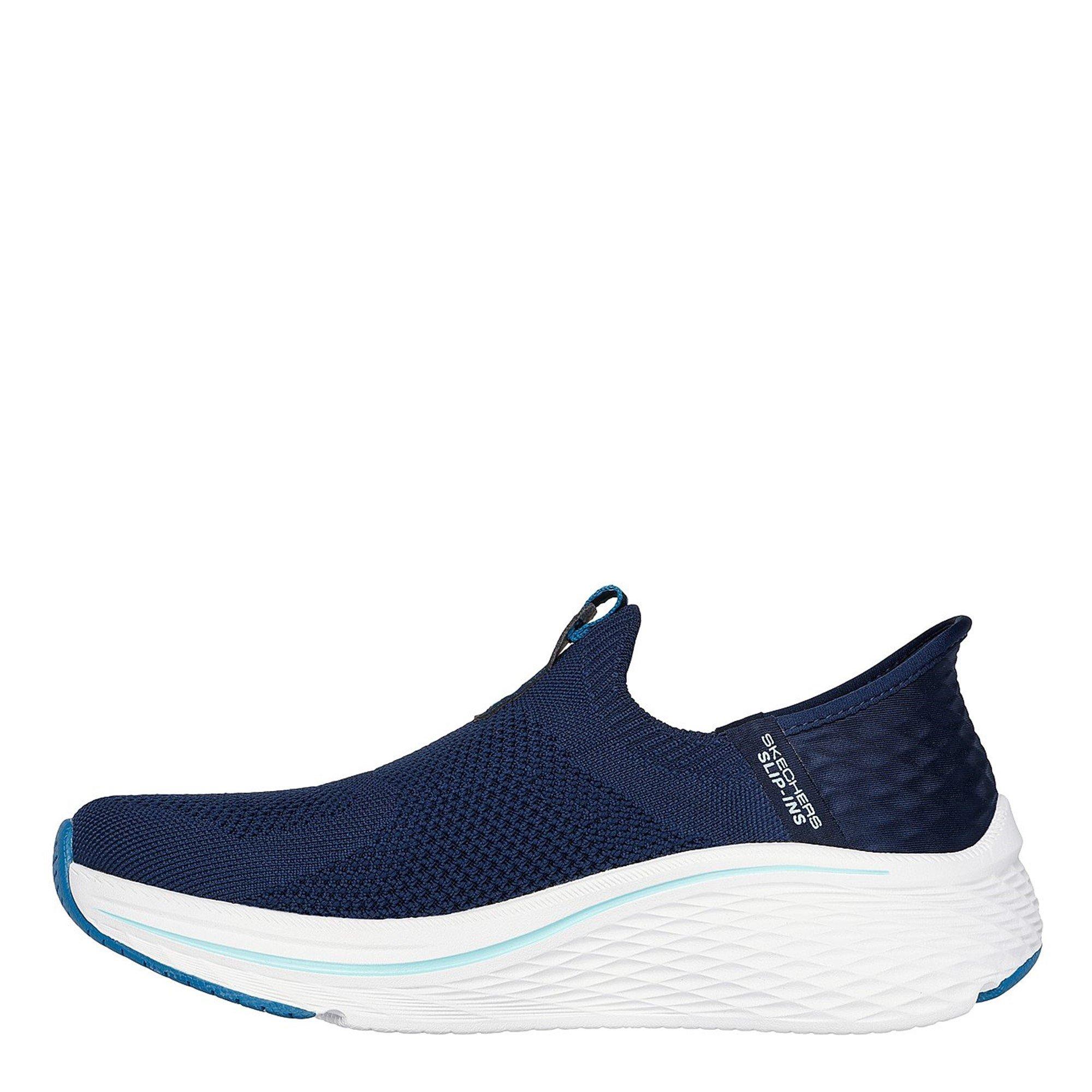Navy Tx/Blu Tm - Skechers - Engineered Knit Stretch Fit Slip On Runners Womens - 2