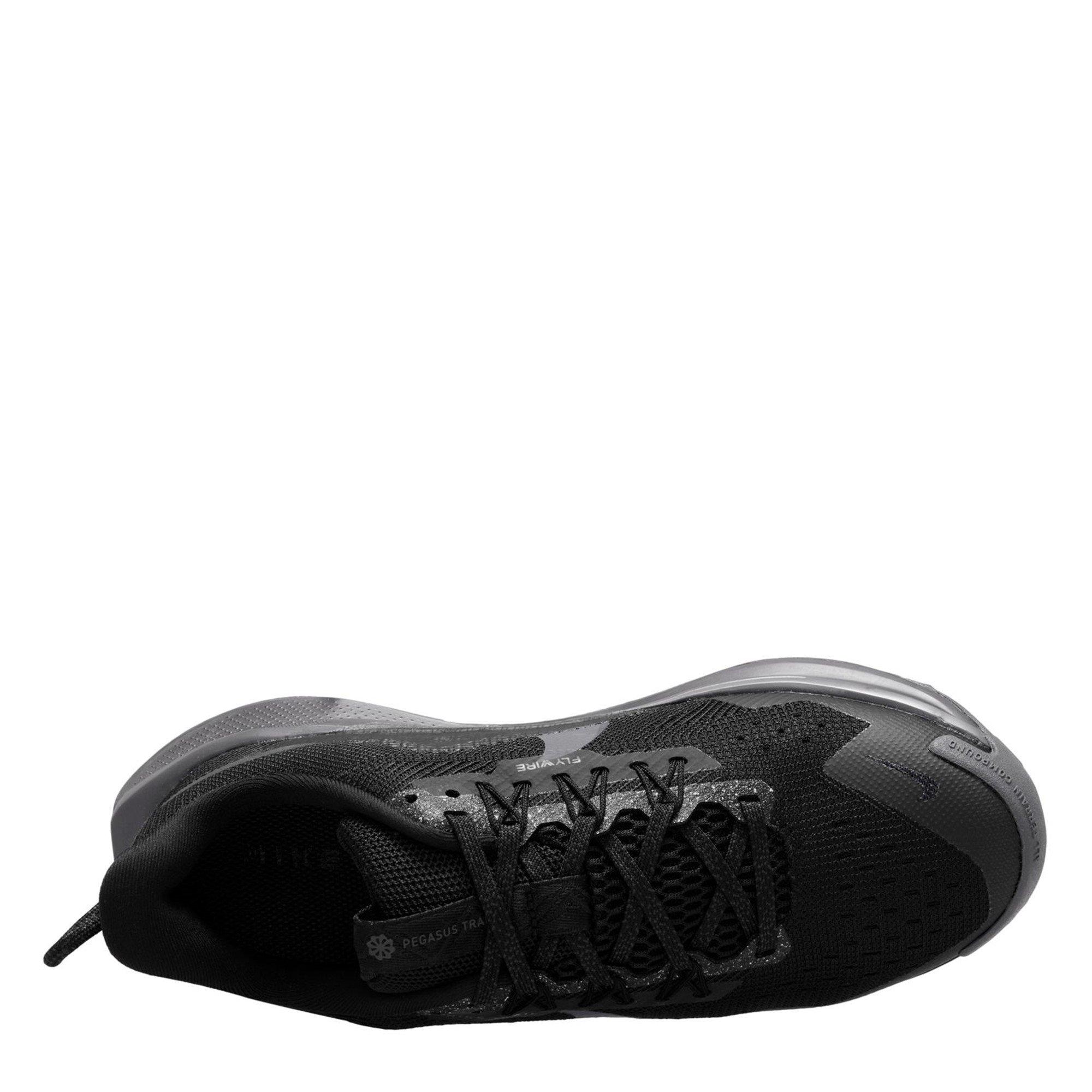 Schwarz/Schwarz - Nike - Pegasus Trail 5 Big Kids Running Shoes - 12