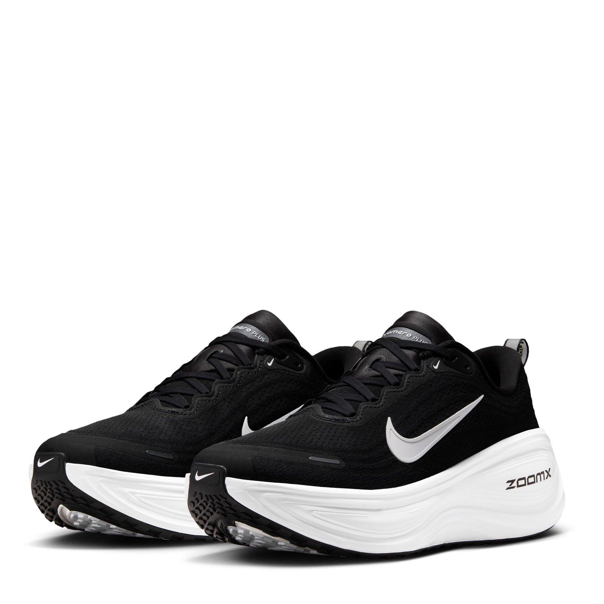 Black/White - Nike - Vomero Plus Road Running Shoes Mens - 4