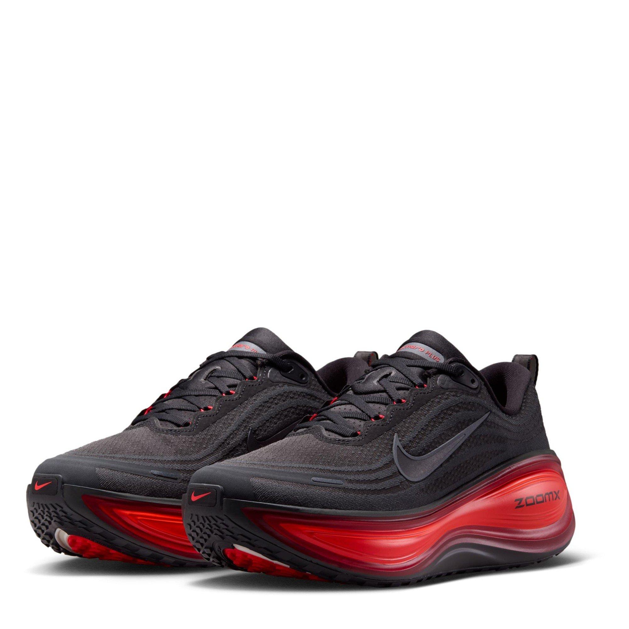 Zwart/Rood - Nike - Vomero Plus Road Running Shoes Mens - 4