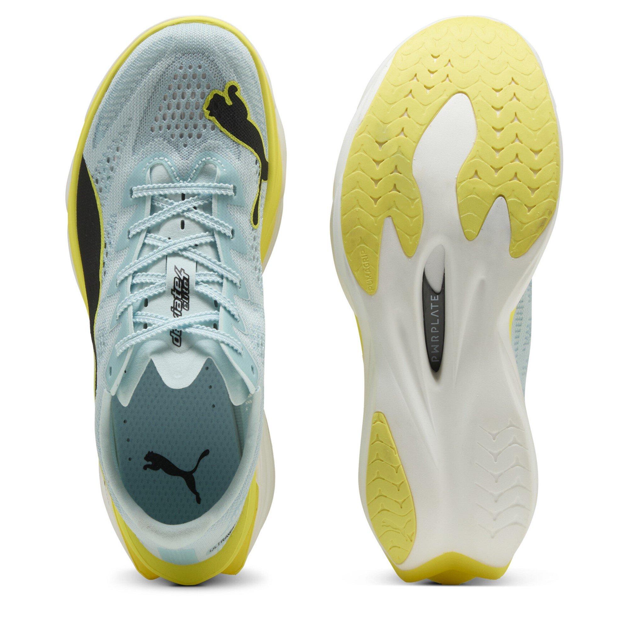 Blue/Lemon - Puma - Womens Deviate Elite 4 Road Running Shoes - 3