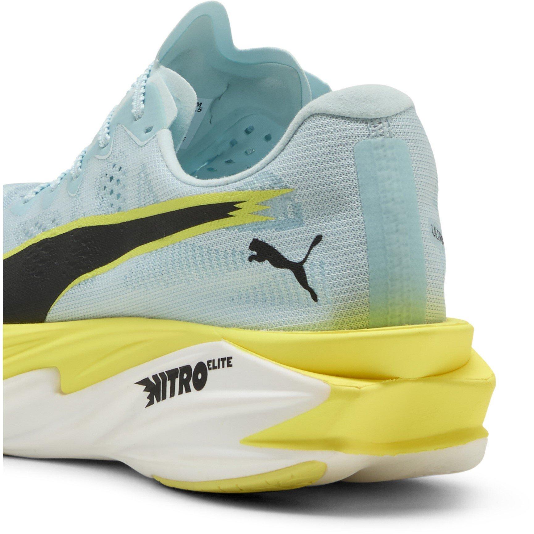 Blue/Lemon - Puma - Womens Deviate Elite 4 Road Running Shoes - 5