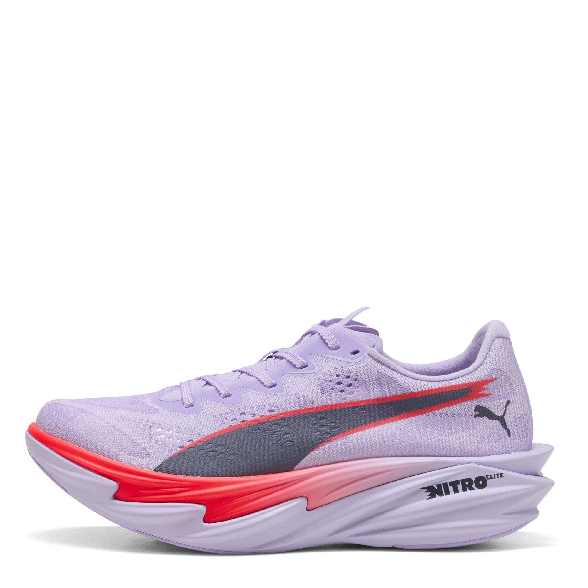 Lavender/Red - Puma - Womens Deviate Elite 4 Road Running Shoes - 2