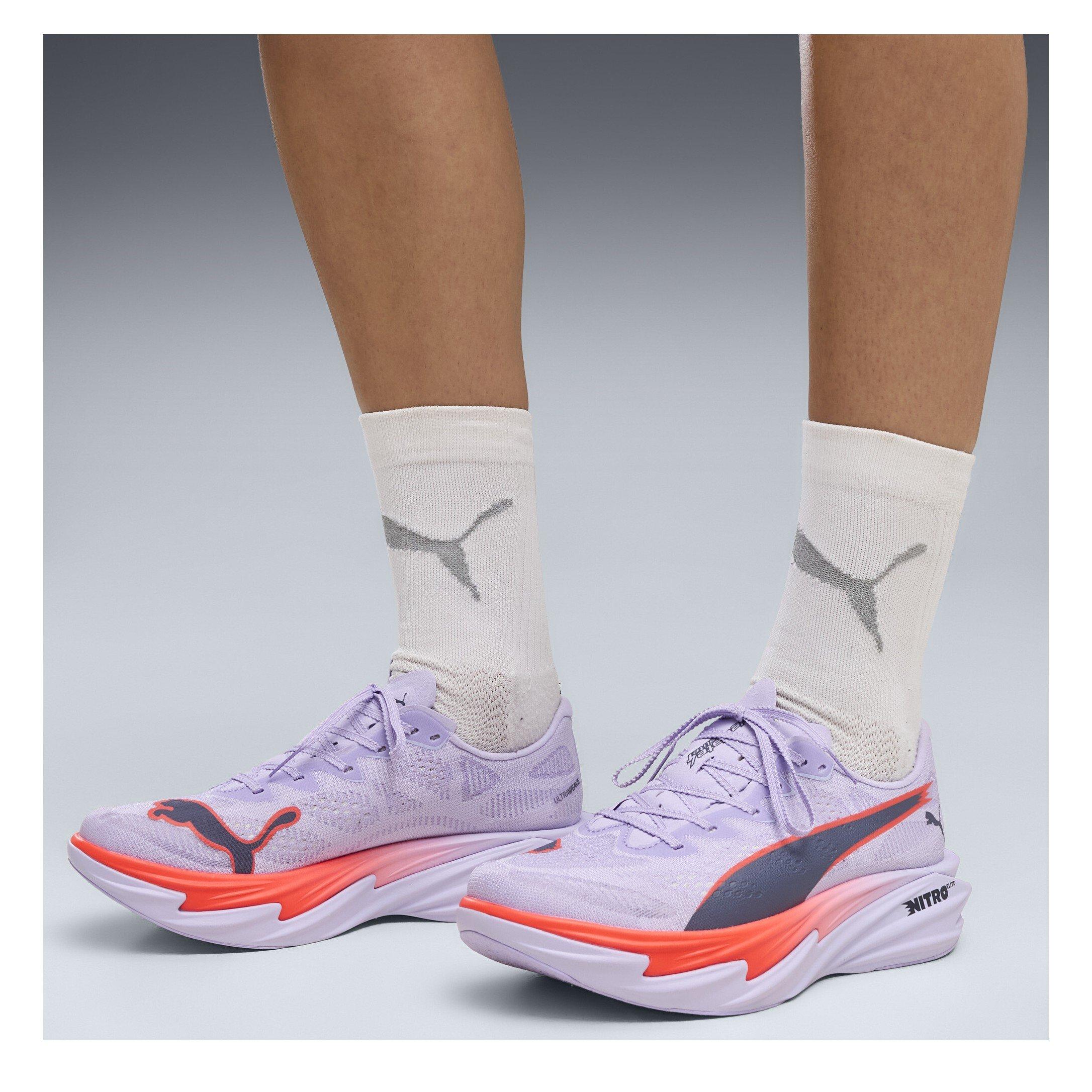 Lavender/Red - Puma - Womens Deviate Elite 4 Road Running Shoes - 3