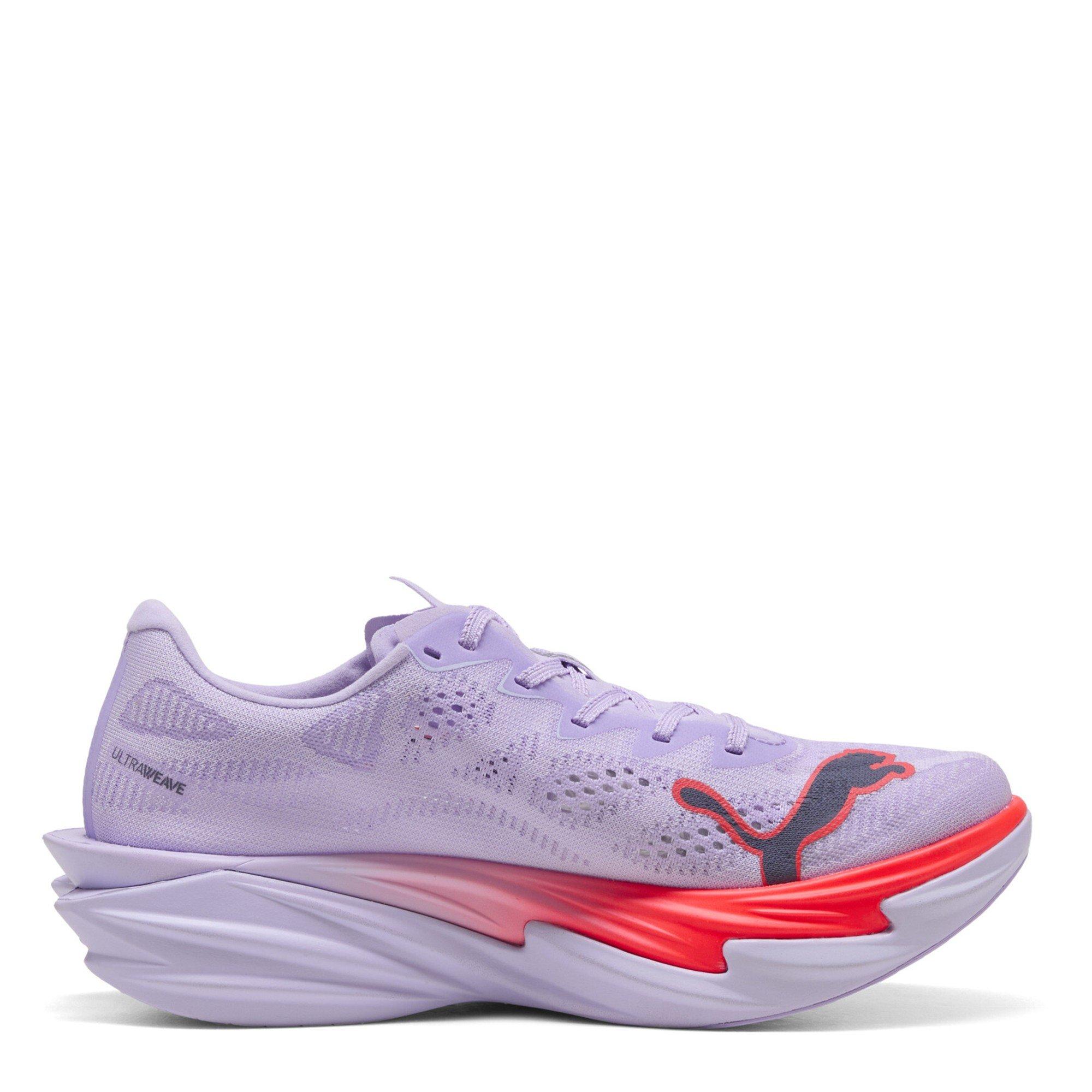 Lavender/Red - Puma - Womens Deviate Elite 4 Road Running Shoes - 5