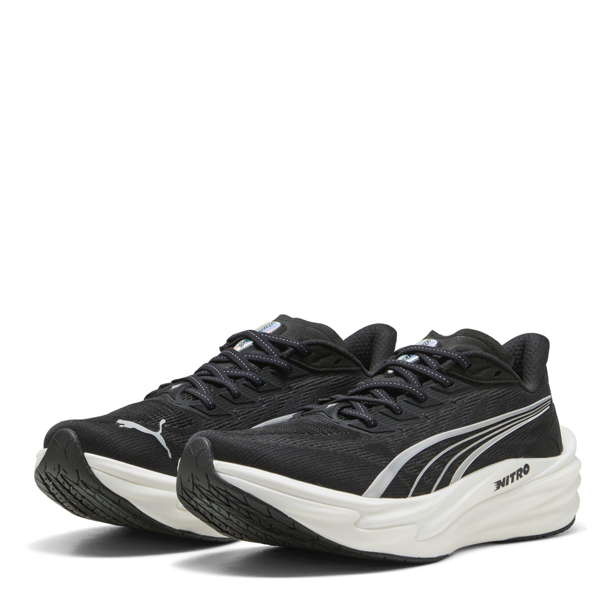 Puma Men's Deviate Nitro 4 Running Shoes - Black/White - 7 (40.5)