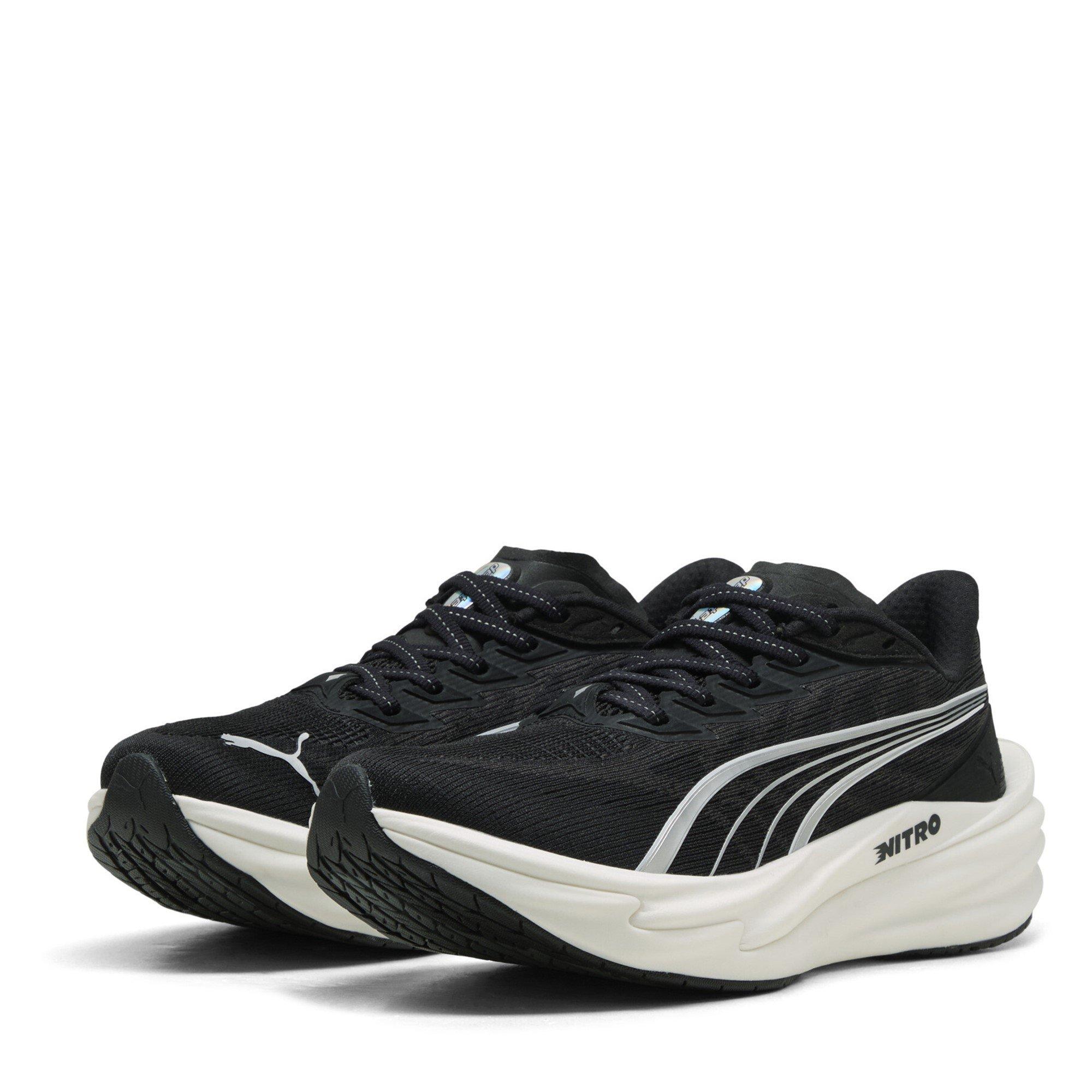Black/White - Puma - Womens Puma Deviate Nitro 4 Road Running Shoes - 1
