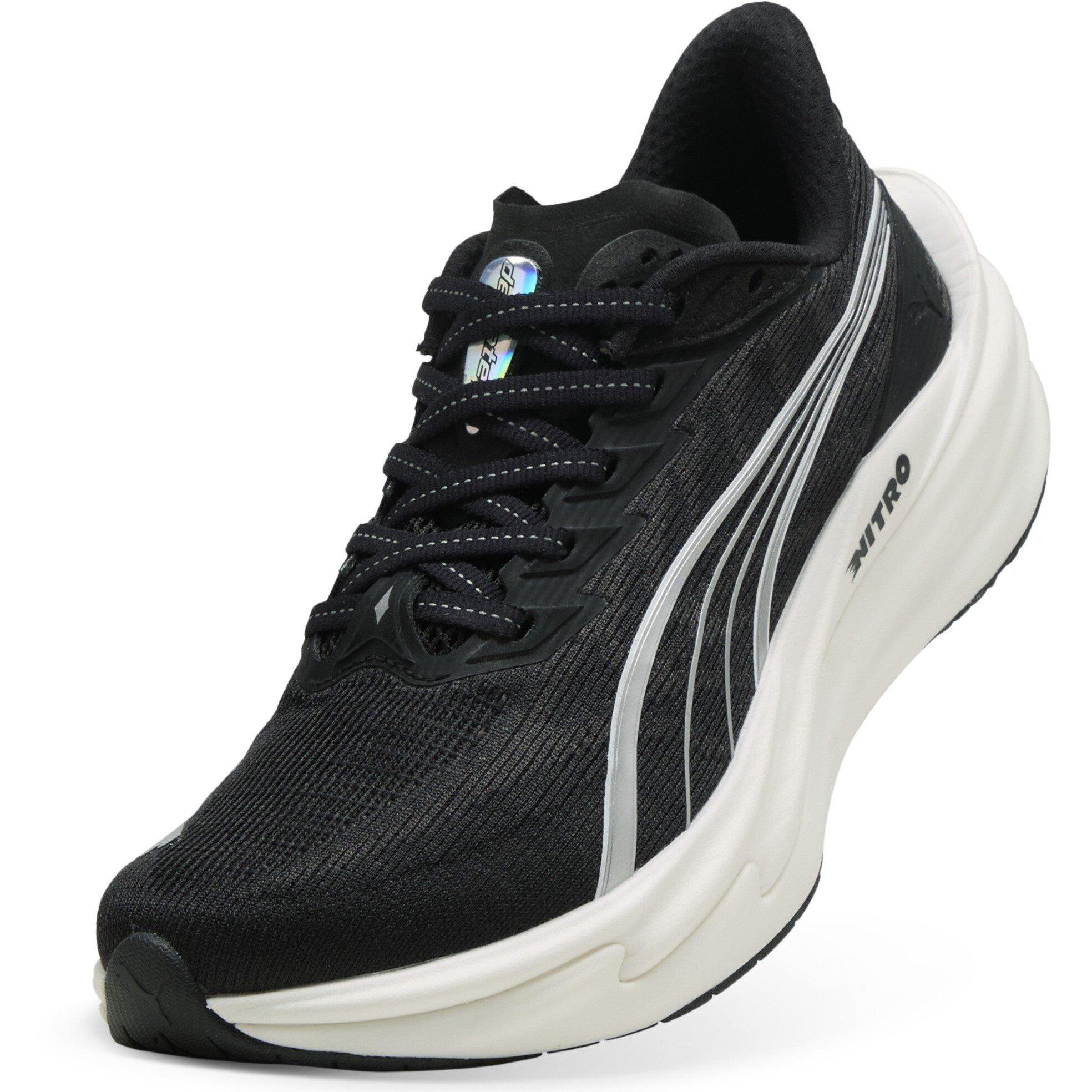 Black/White - Puma - Womens Puma Deviate Nitro 4 Road Running Shoes - 6