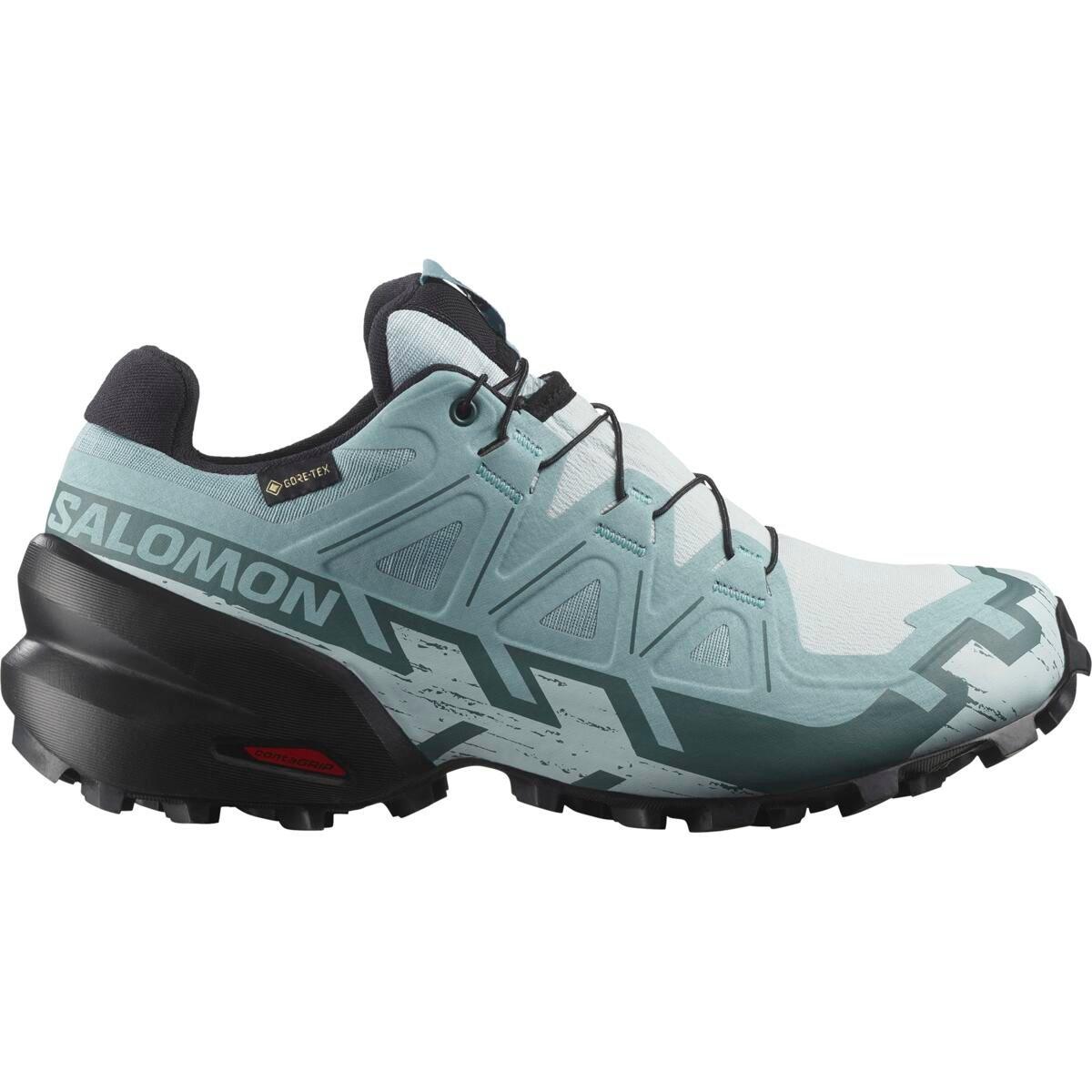 Blue/Black - Salomon - Speedcross 6 GTX Trail Running Shoes Womens - 1