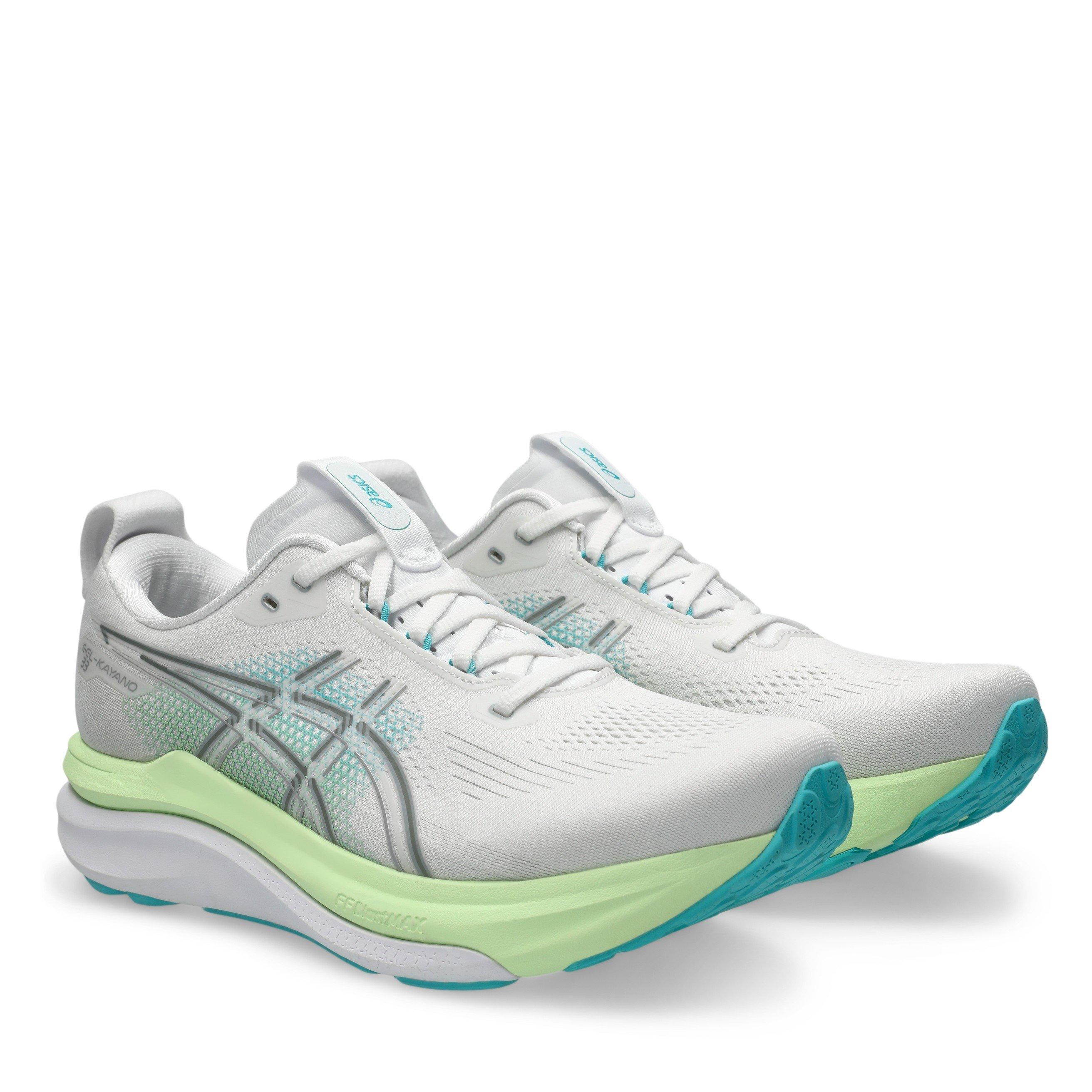 White/Aqua - Asics - ASICS Gel-Kayano 33 Mens Running Shoes - 4