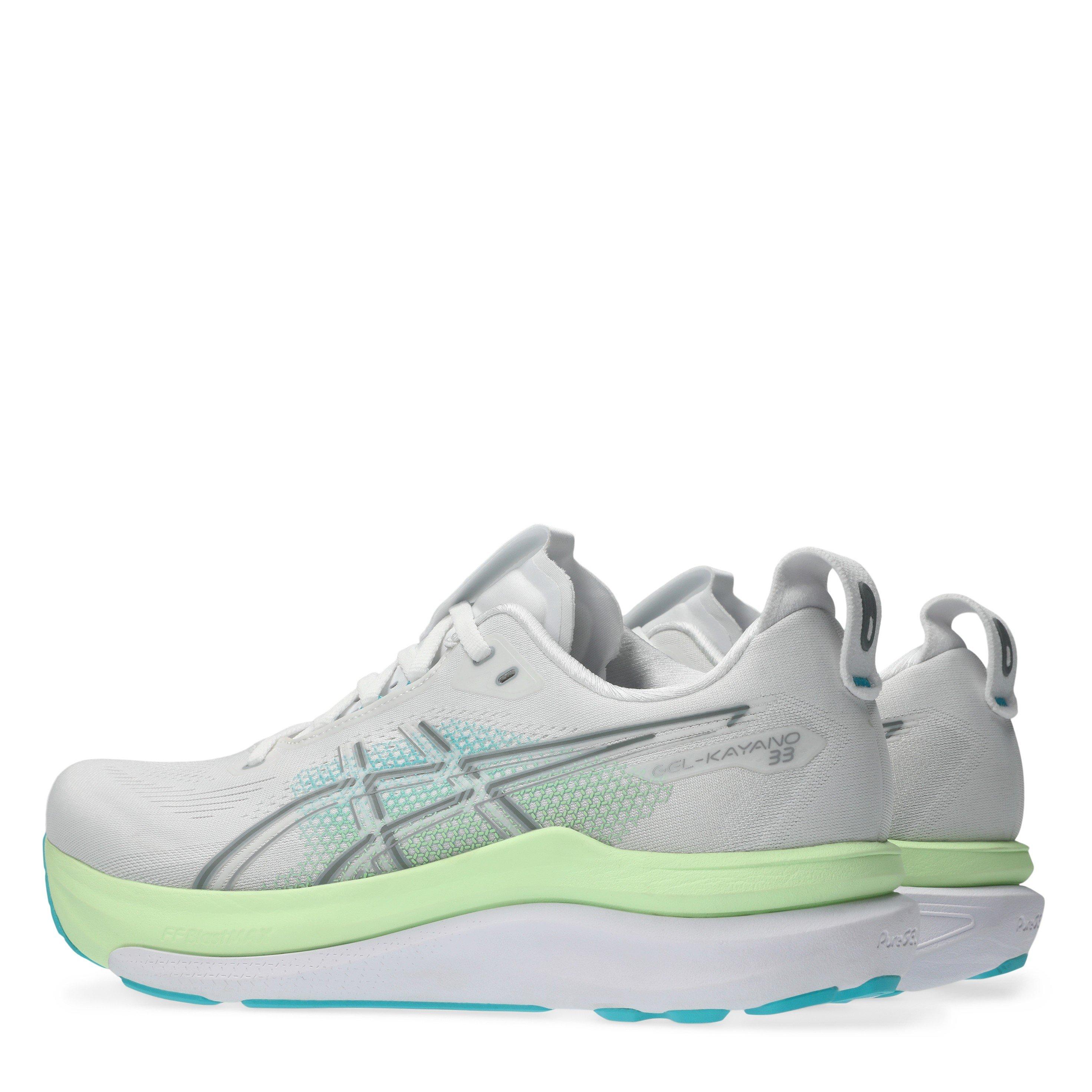 White/Aqua - Asics - ASICS Gel-Kayano 33 Mens Running Shoes - 5